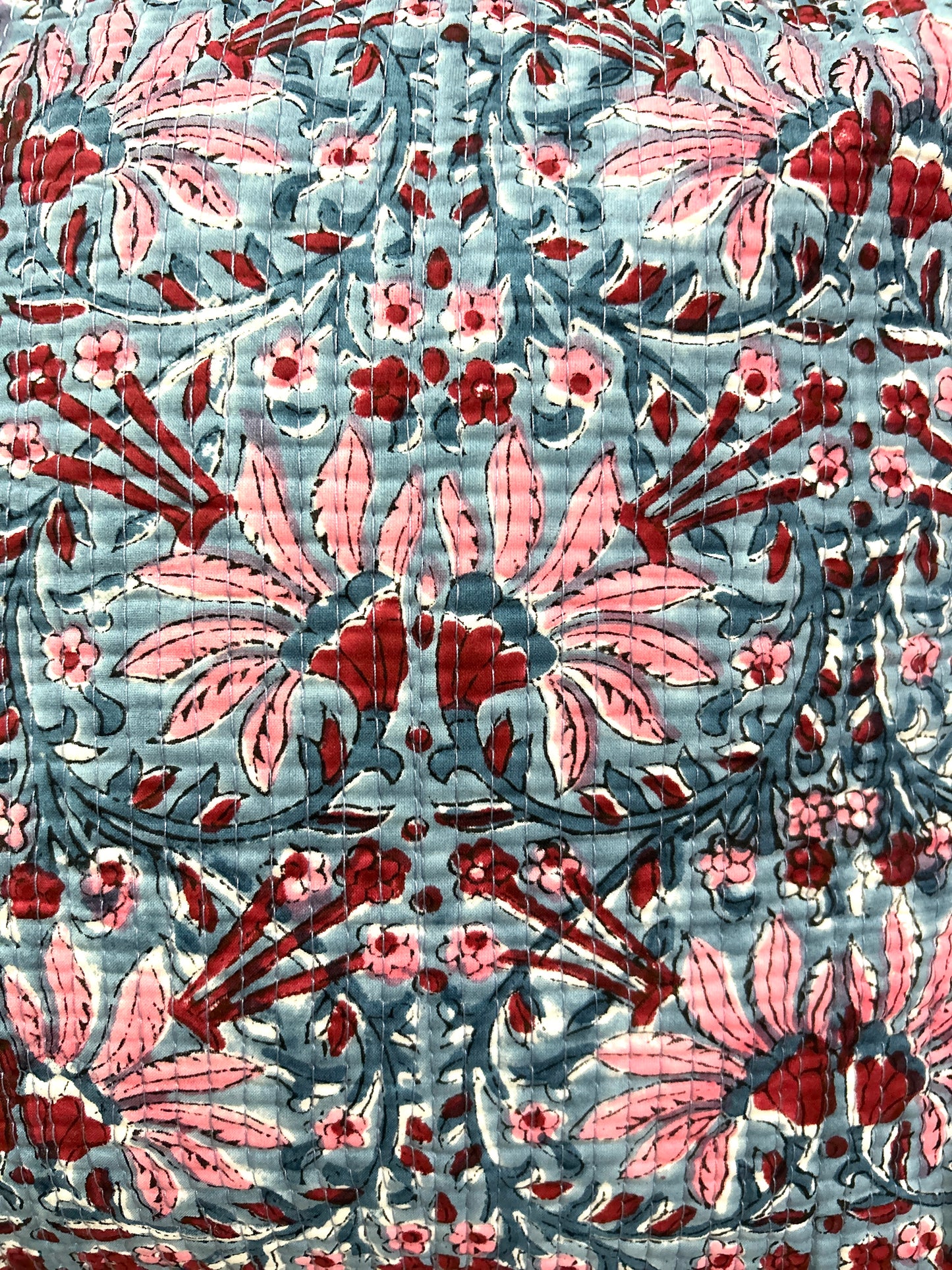Chanchala Block Print Quilted Cushion Cover