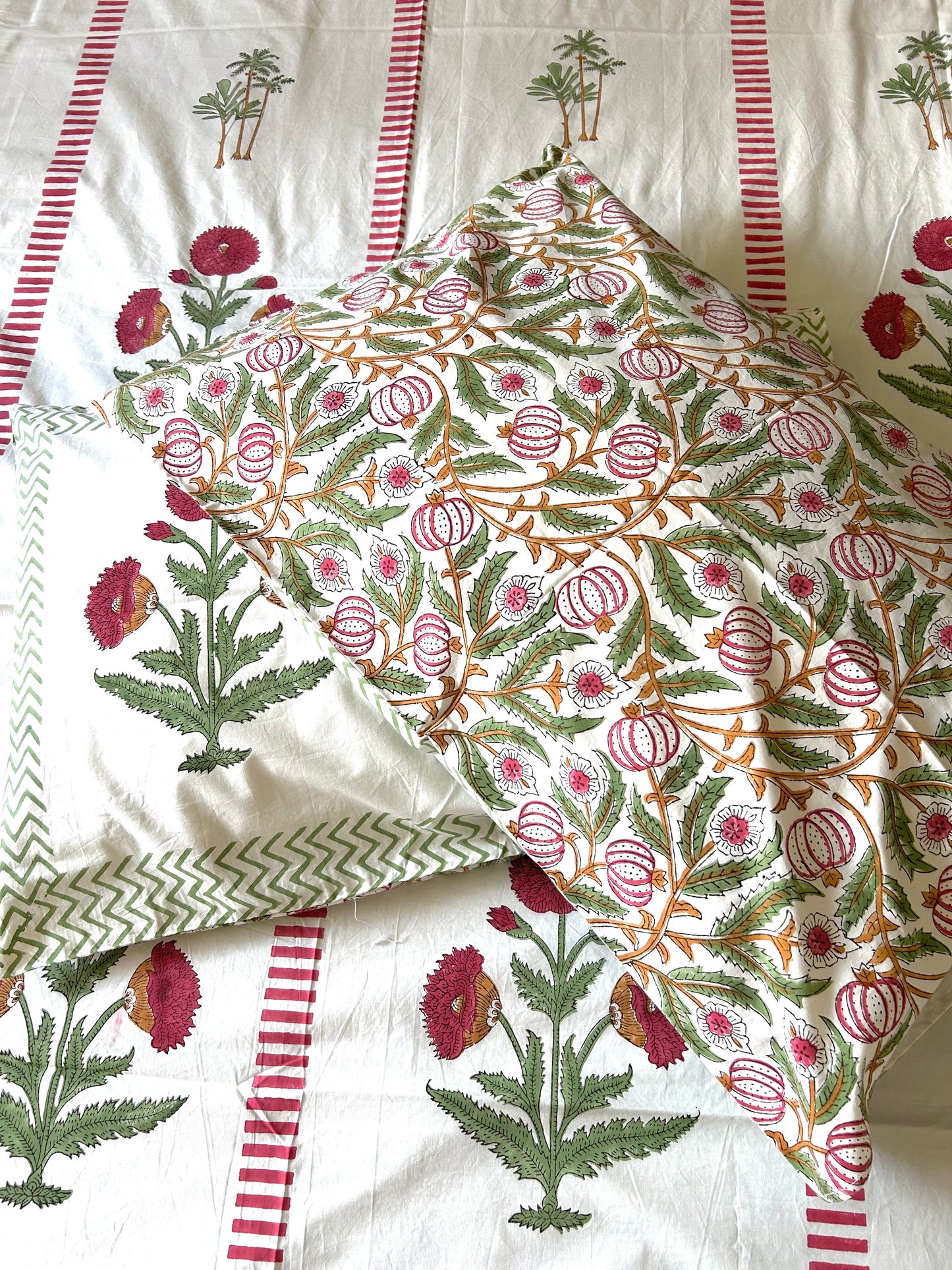 Antara Block Printed Cotton Bedsheet(108x108)