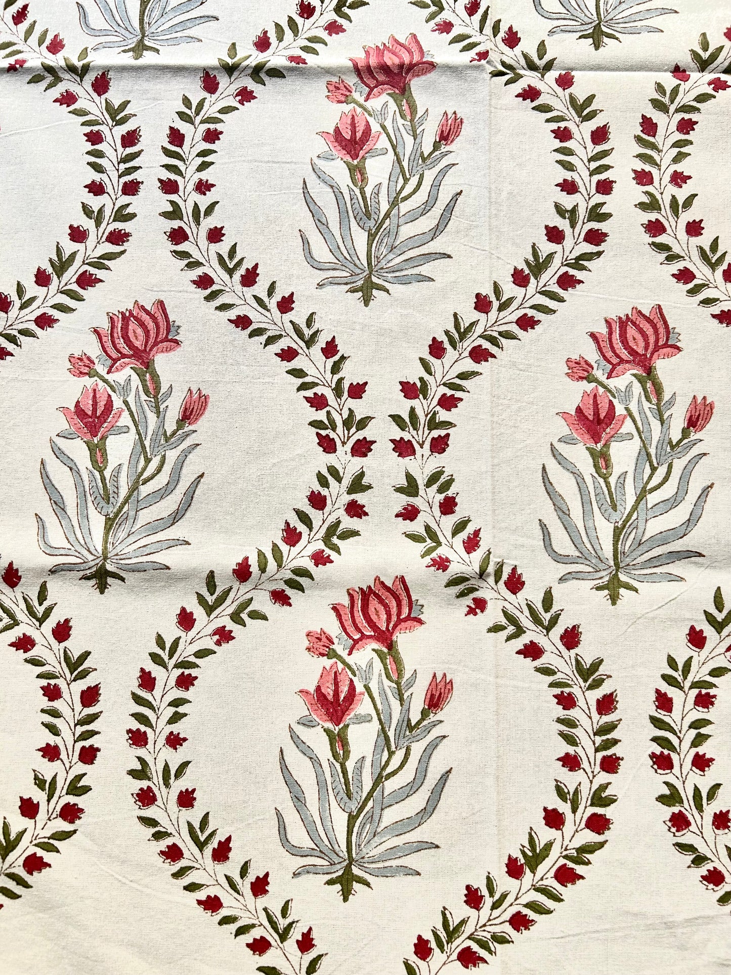 Manika Block Print 6 Seater Rectangular Table Cover/Cloth