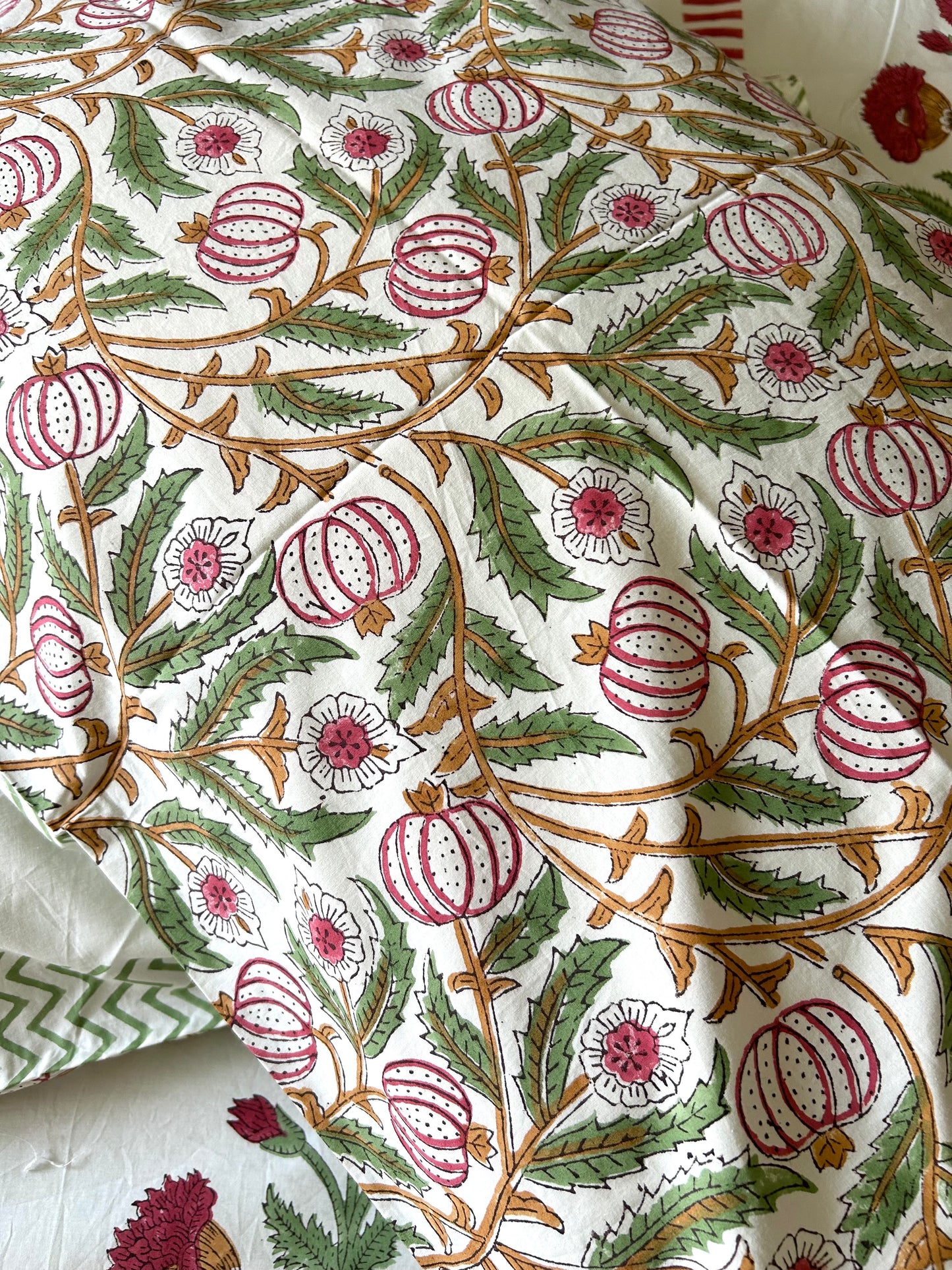 Antara Block Printed Cotton Bedsheet(108x108)