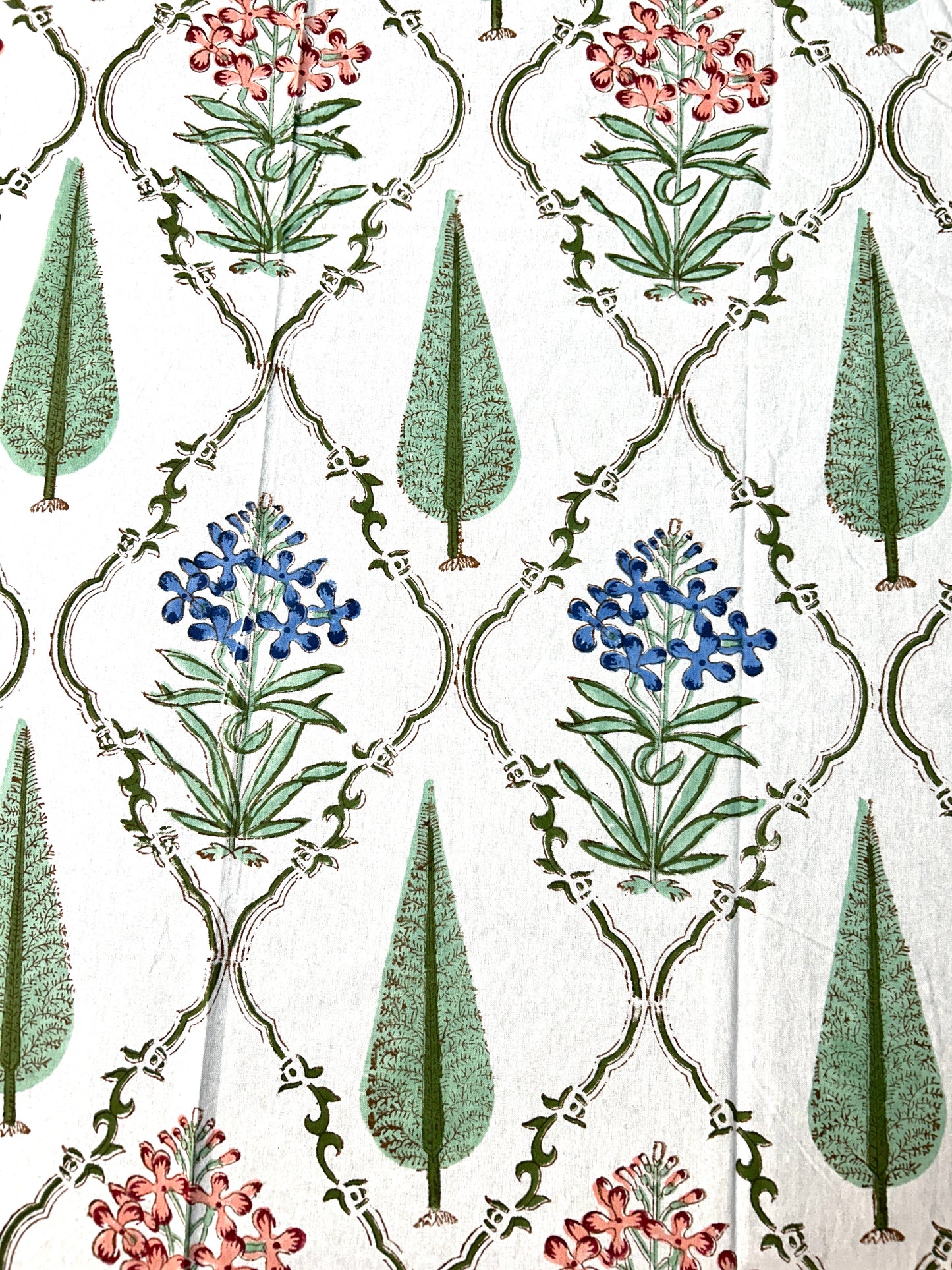 Kira Block Print Table Cover - 4 Seater
