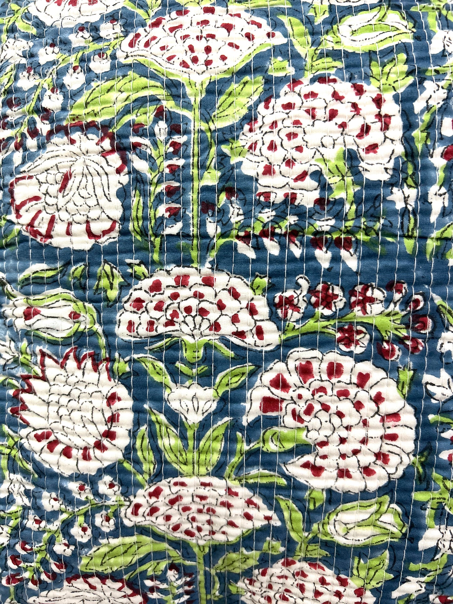 Neela Block Print Quilted Cushion Cover
