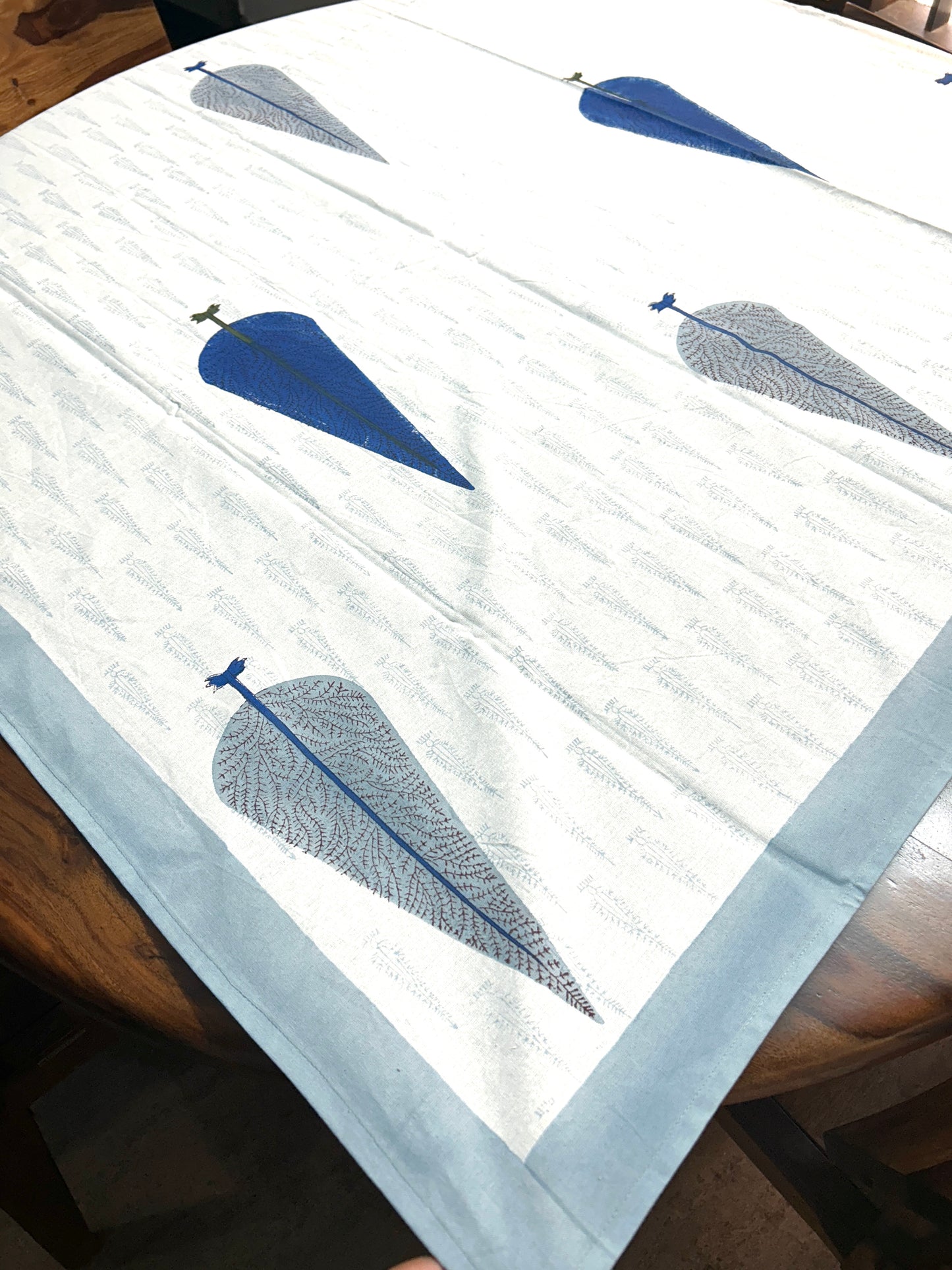 Ziya Block Print Table Cover - 4 Seater