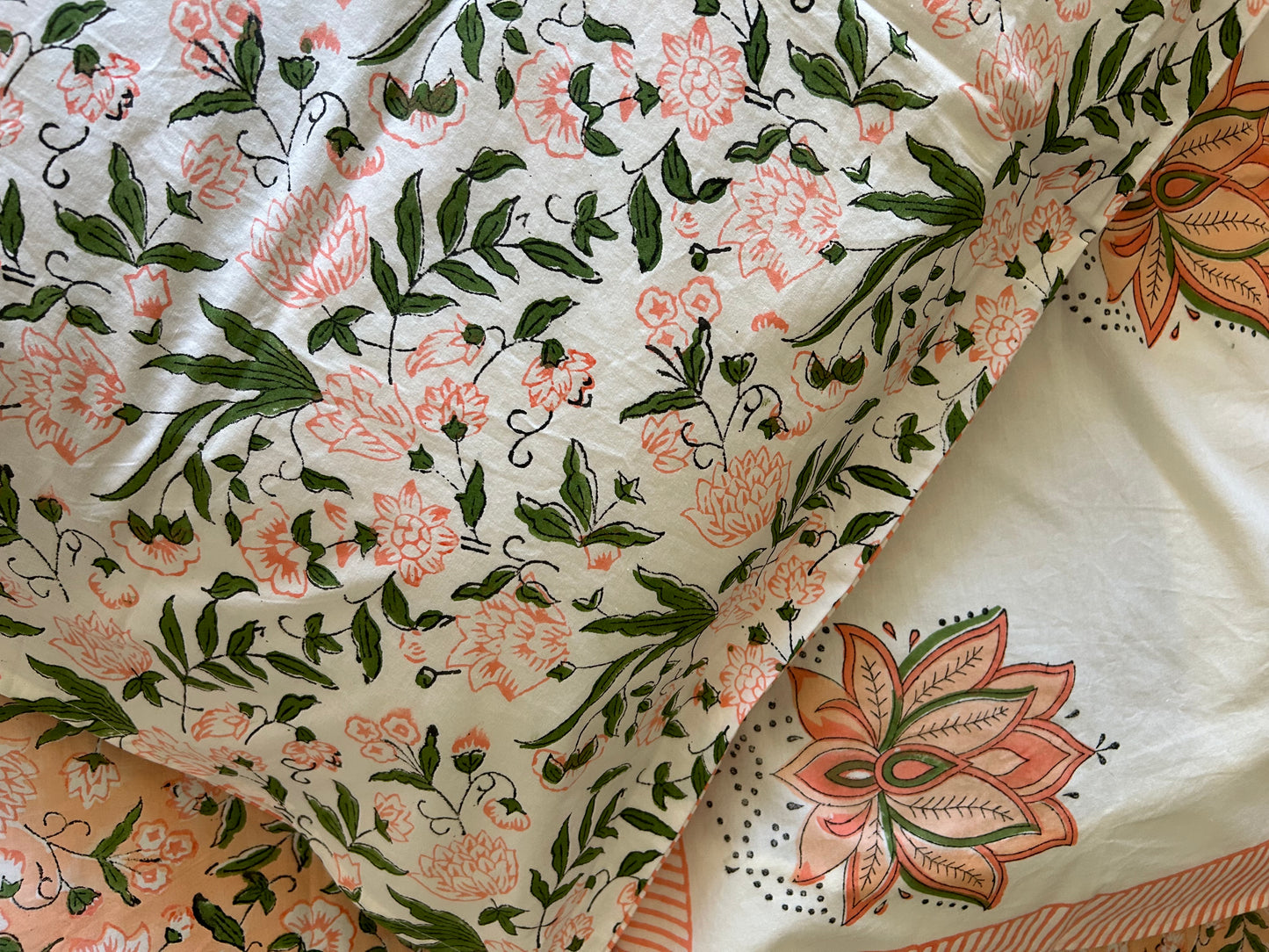 Urvi Block Printed Cotton Bedsheet(90x108)