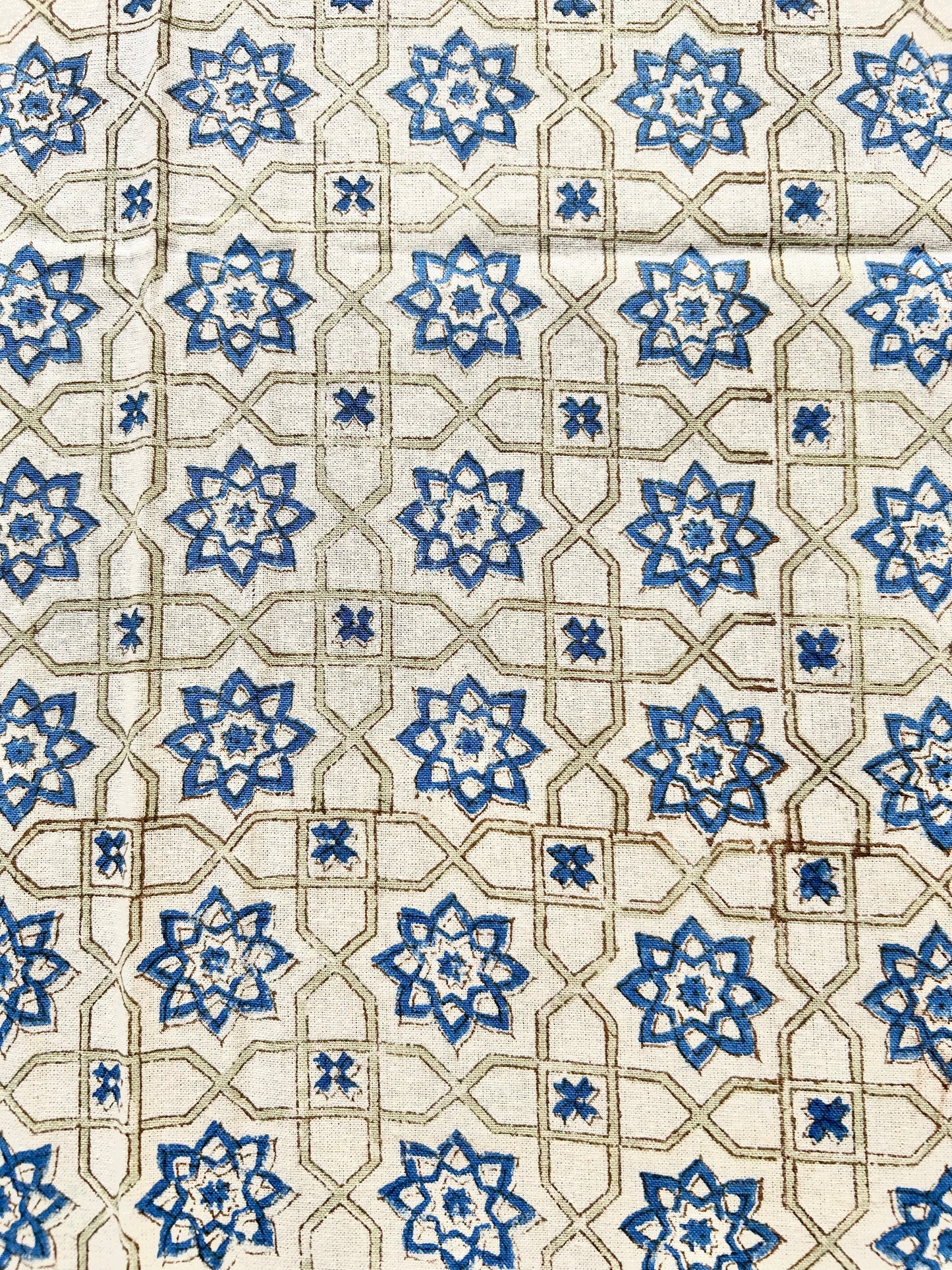 Garima Block Print 6 Seater Rectangular Table Cover/Cloth