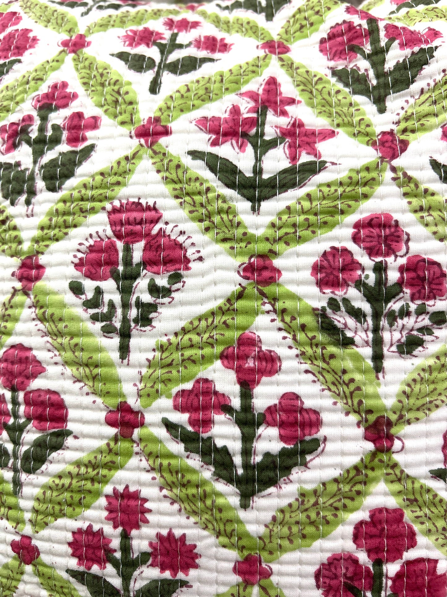 Arunima Block Print Quilted Cushion Cover