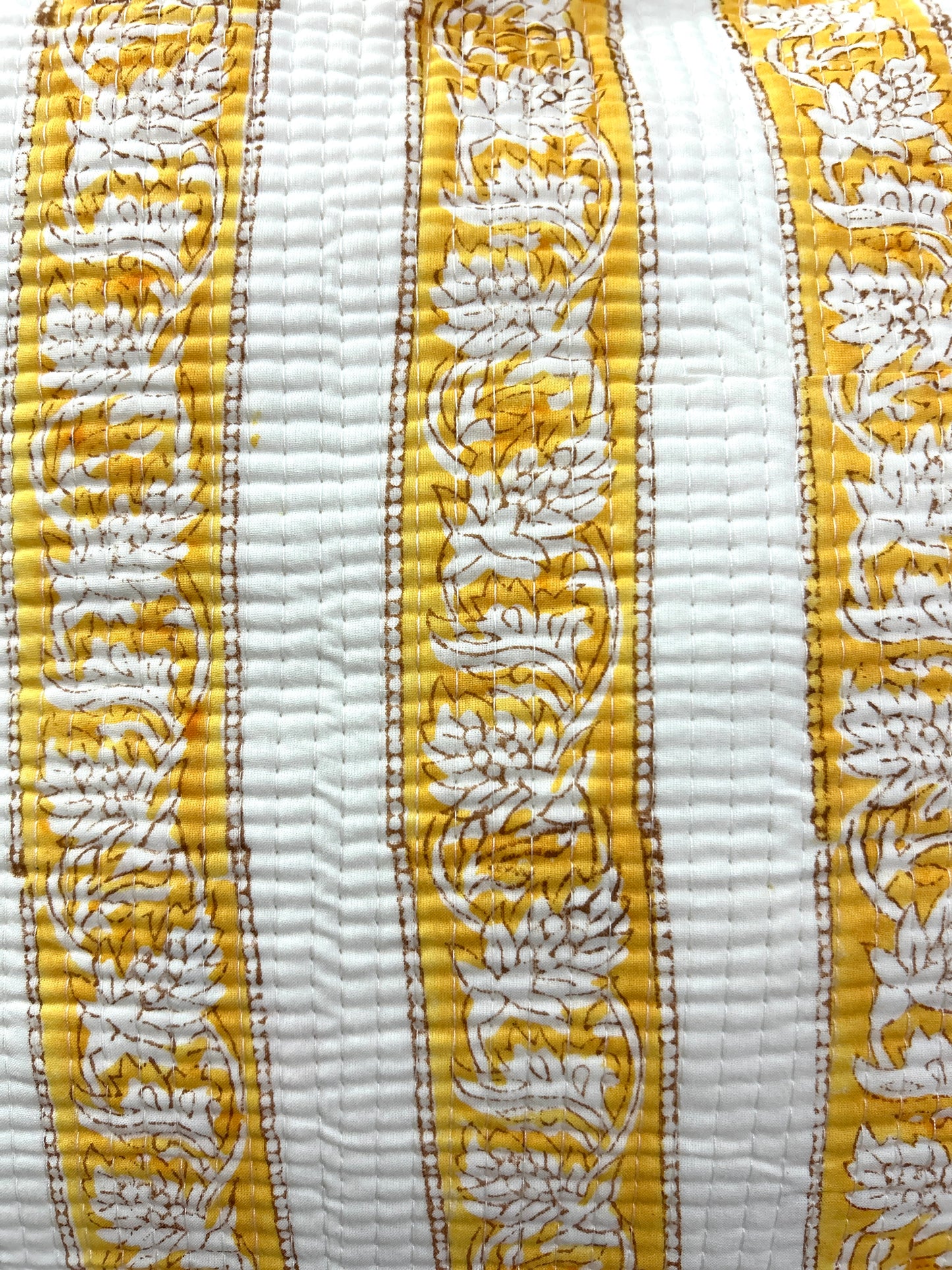 Jiya Block Printed Quilted Cushion Cover