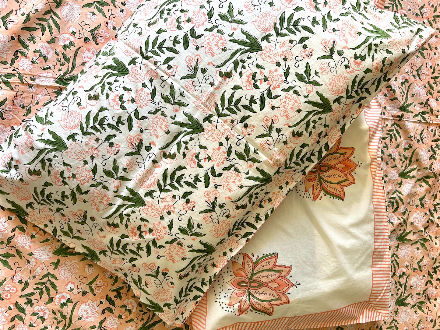 Urvi Block Printed Cotton Bedsheet(90x108)