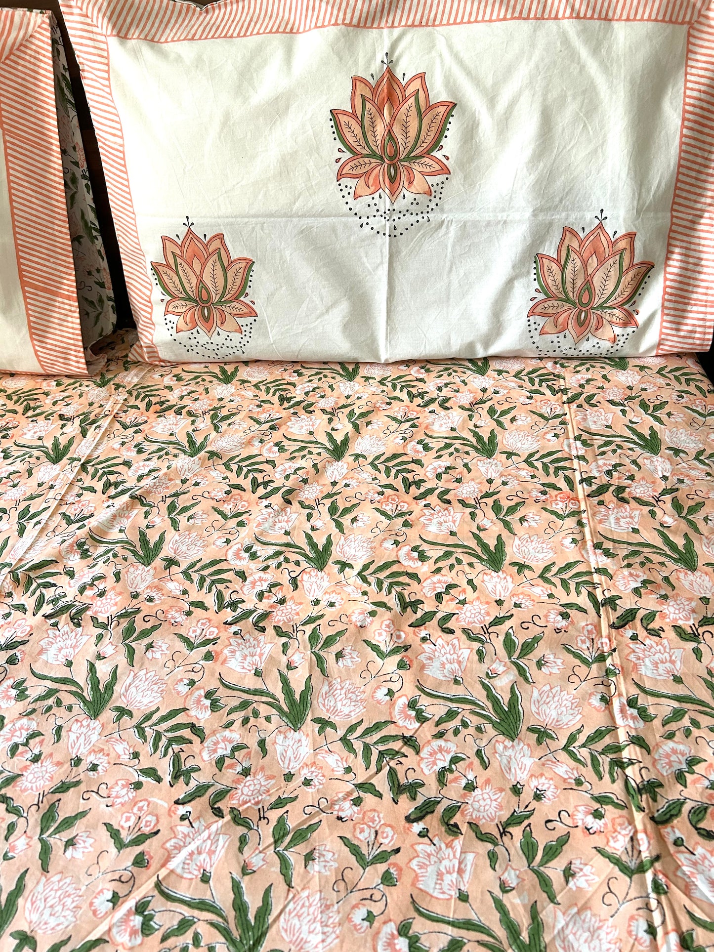 Urvi Block Printed Cotton Bedsheet(90x108)
