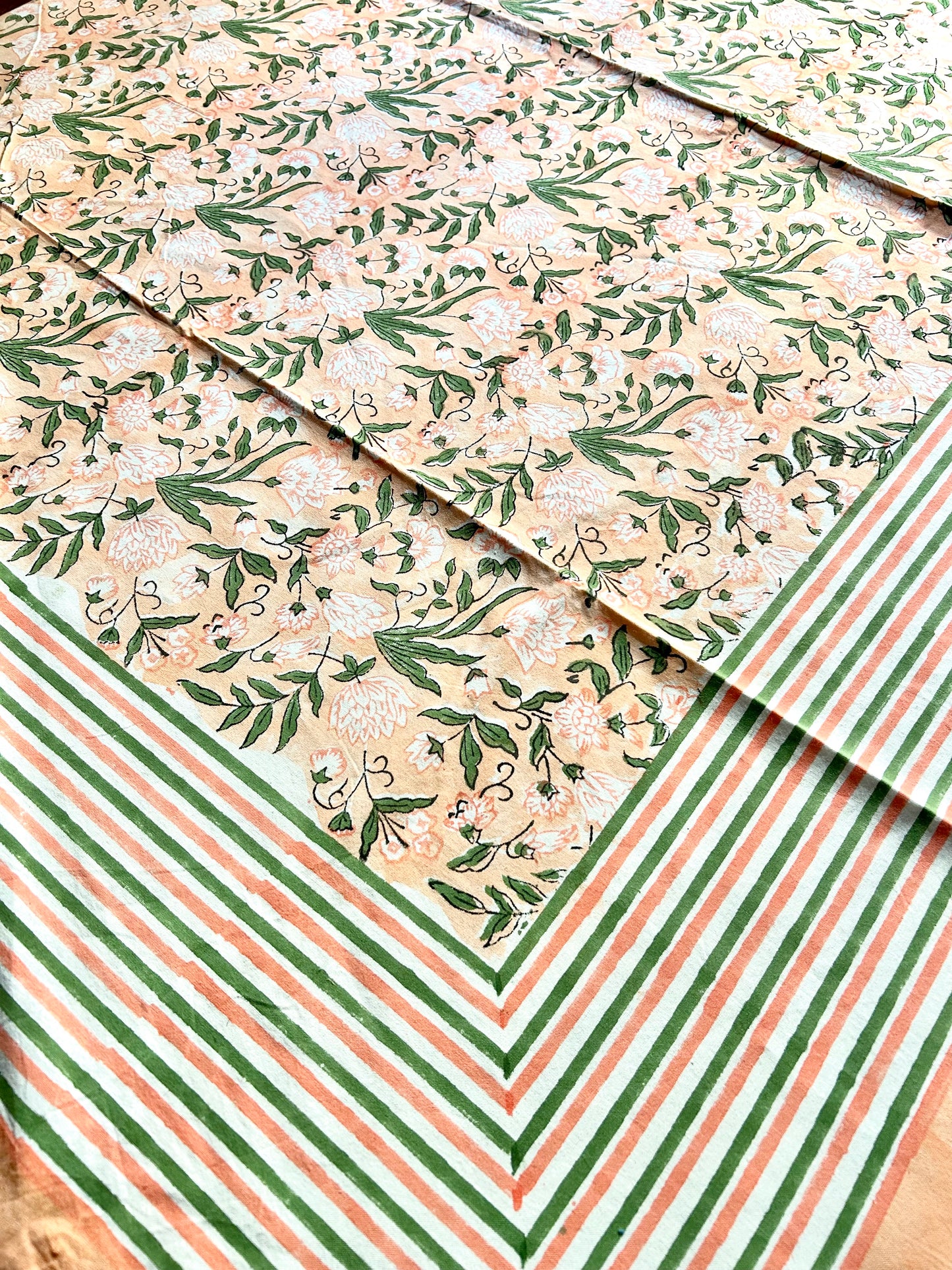 Lila Block Print Table Cover/Cloth