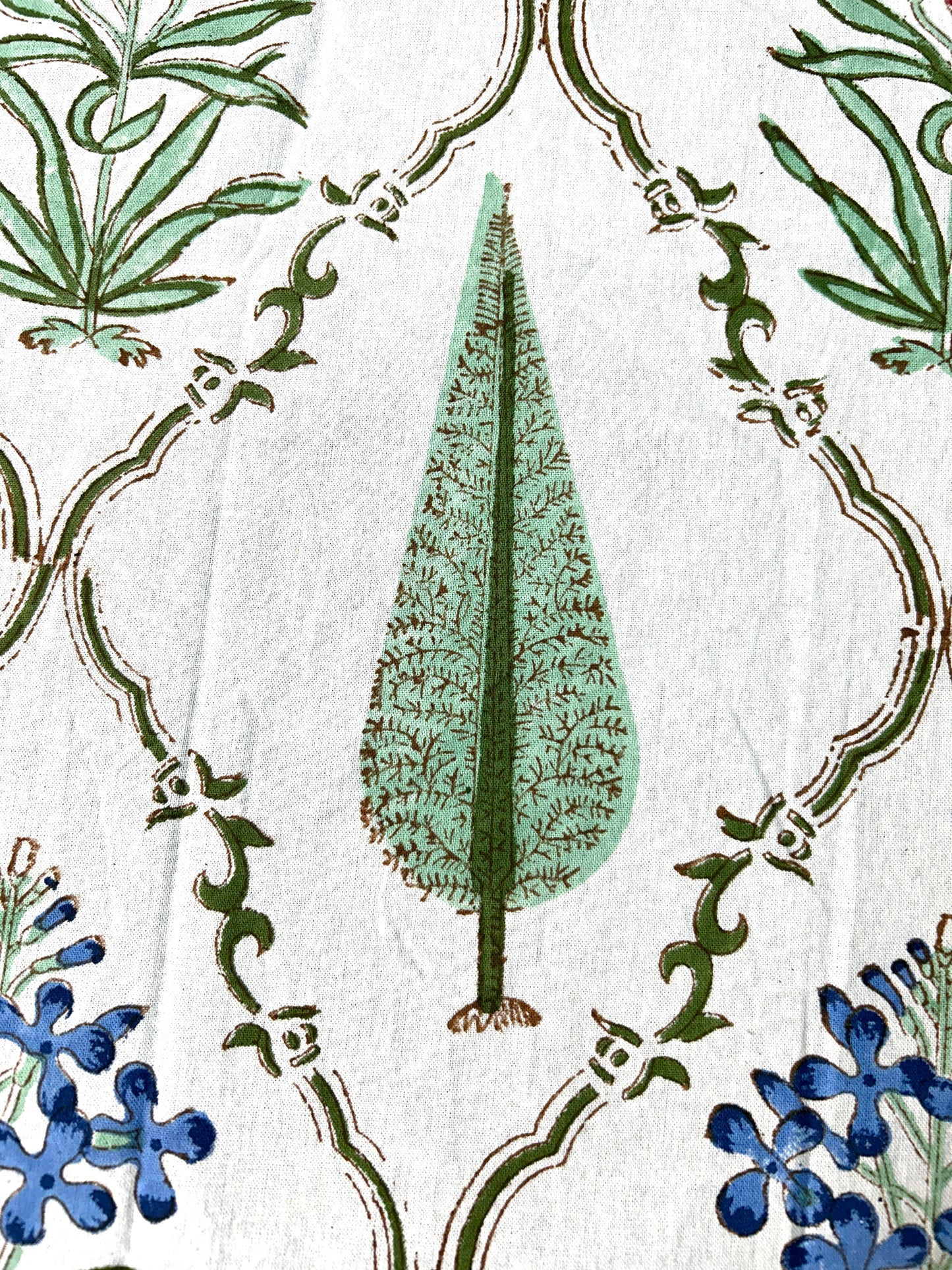 Kira Block Print 4 Seater Square Table Cover