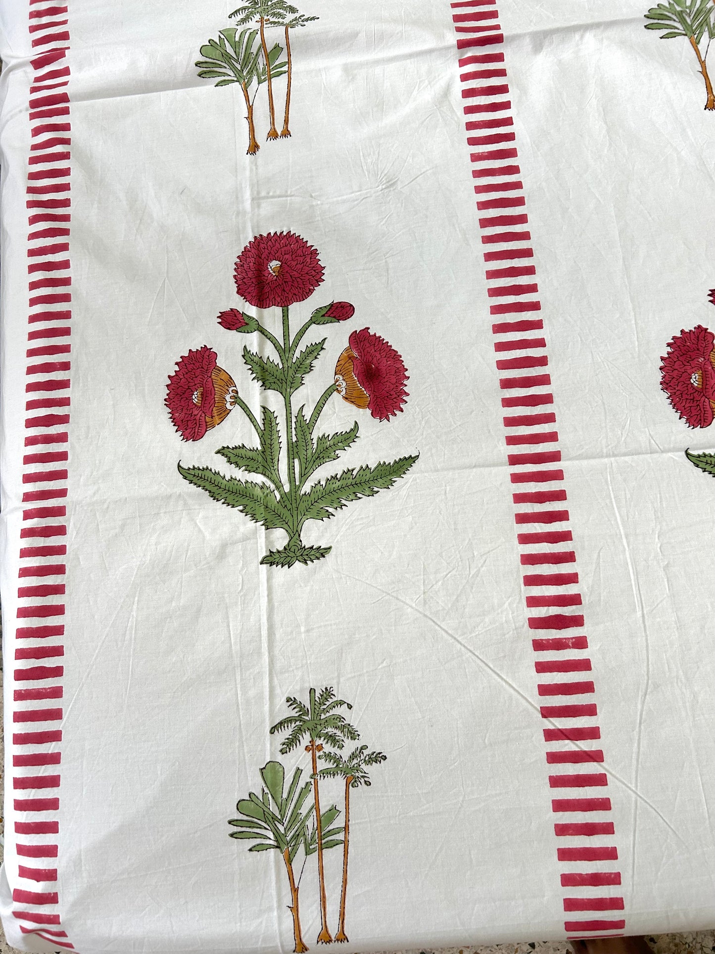 Antara Block Printed Cotton Bedsheet(108x108)