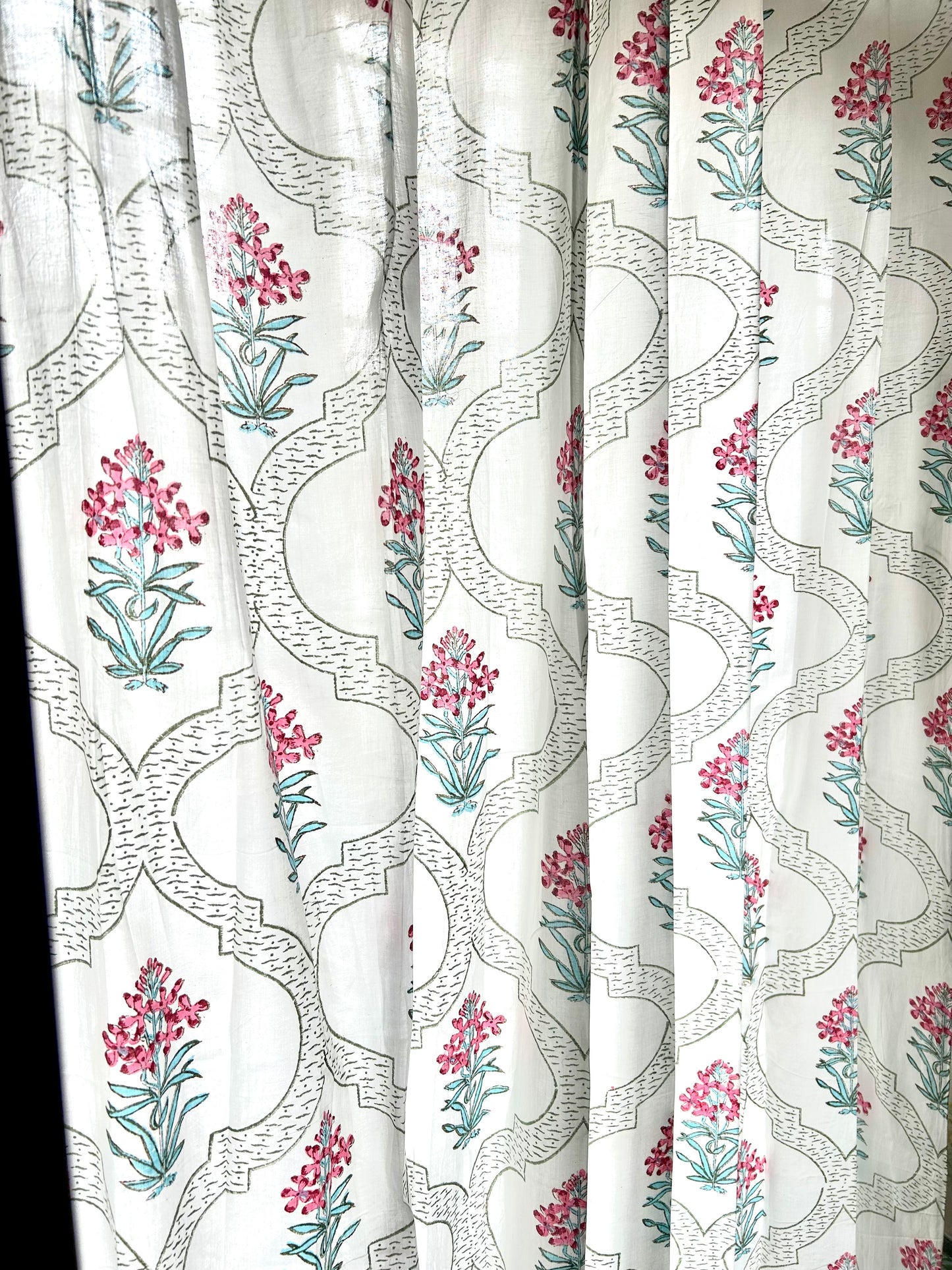 Guldasta Block Printed Sheer Curtains