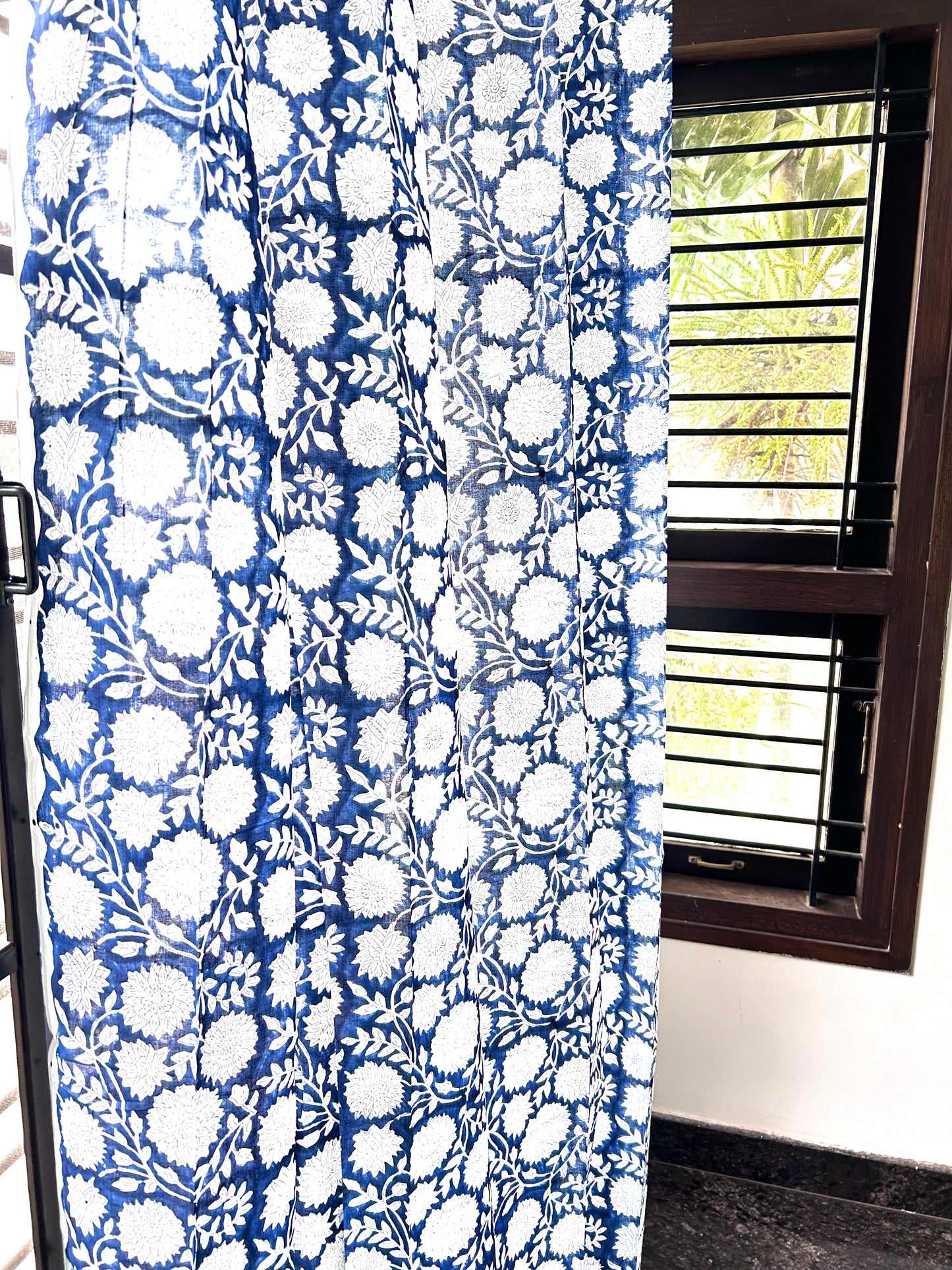 Arana Block Printed Sheer Curtains