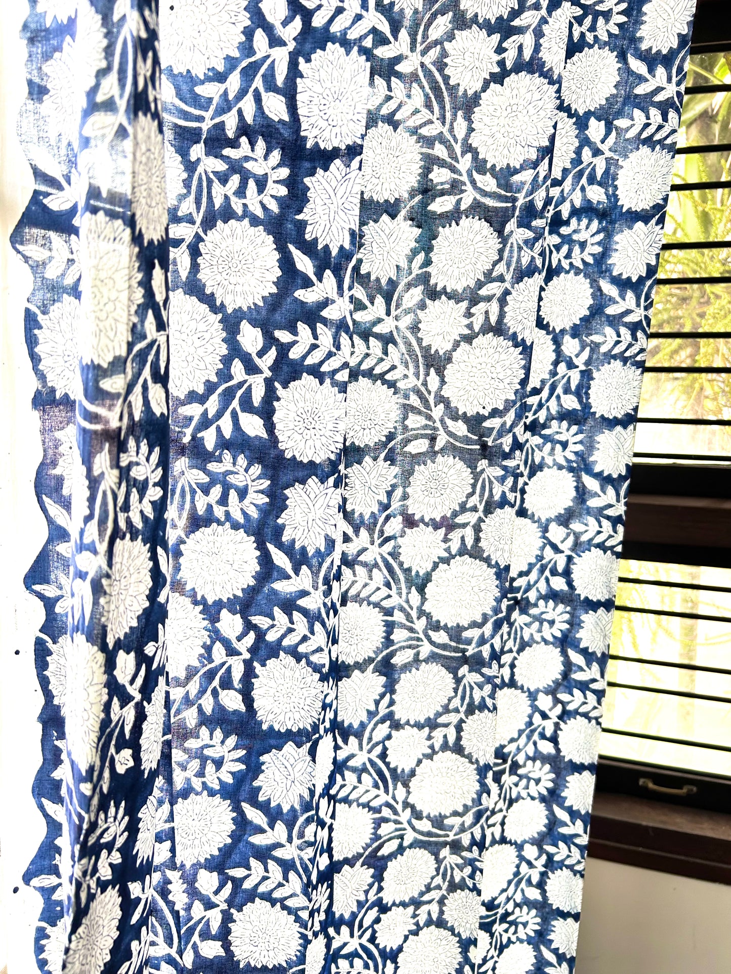 Arana Block Printed Sheer Curtains
