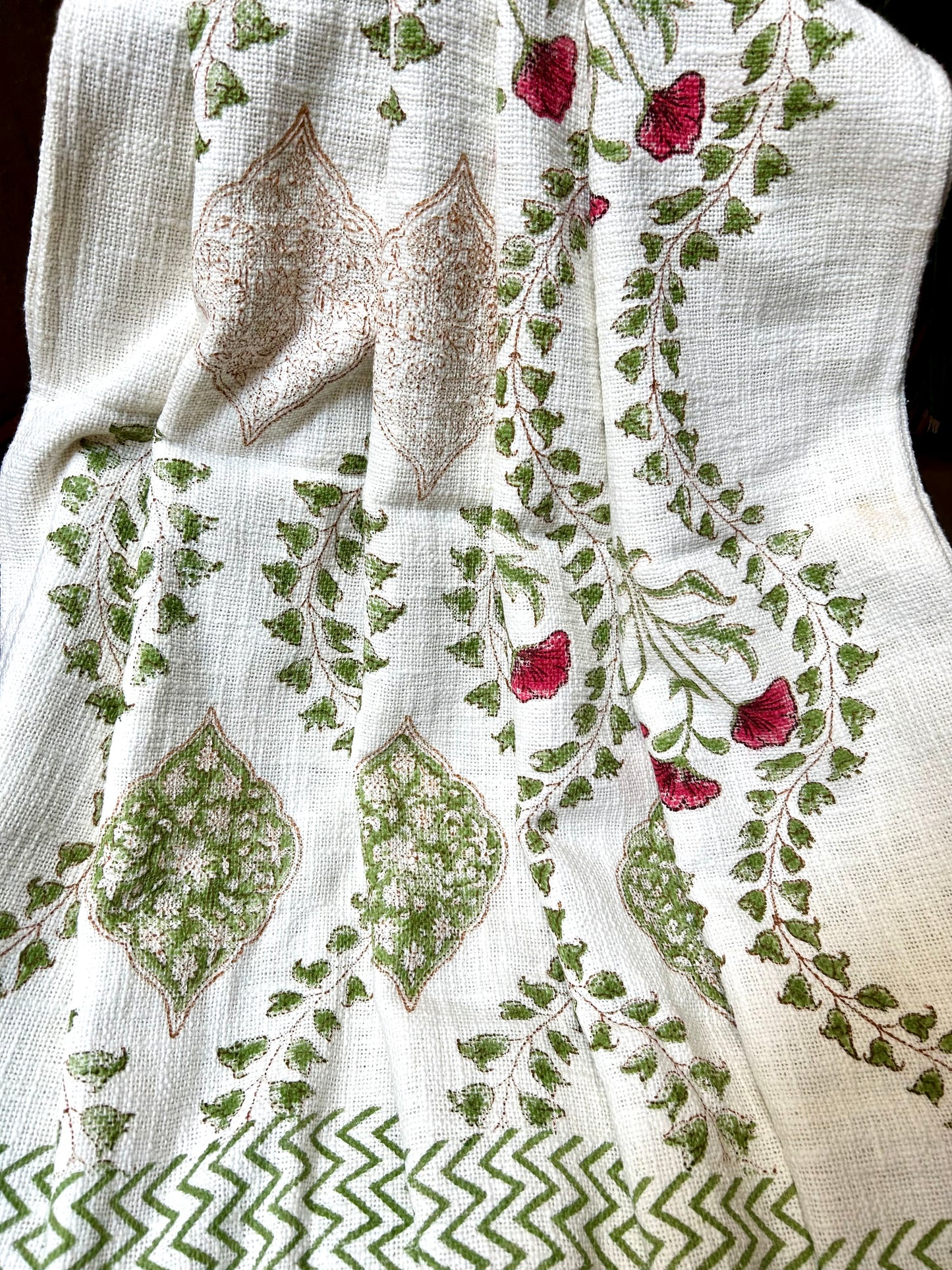 Arya Block Print Throw Blanket