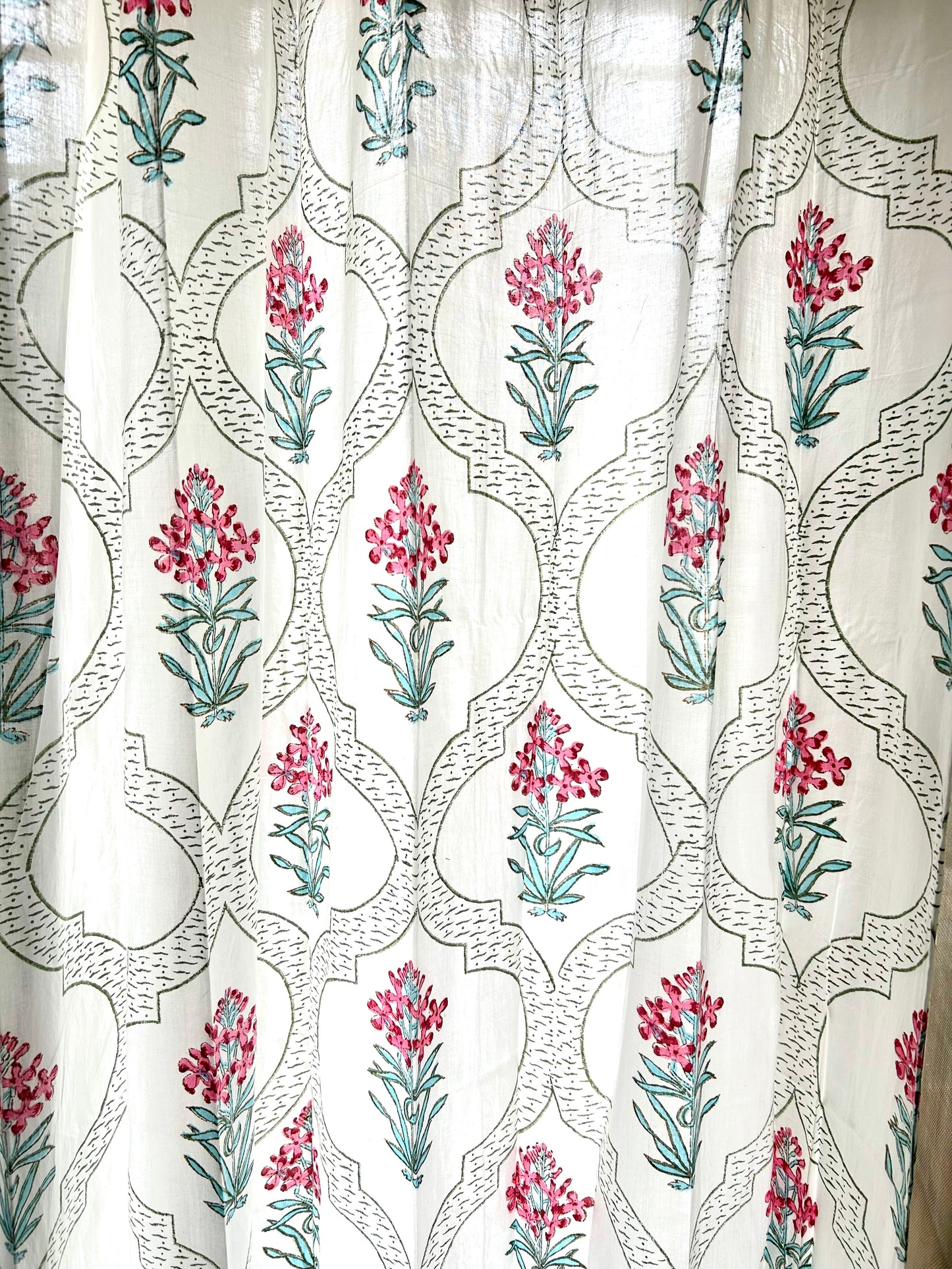 Guldasta Block Printed Sheer Curtains