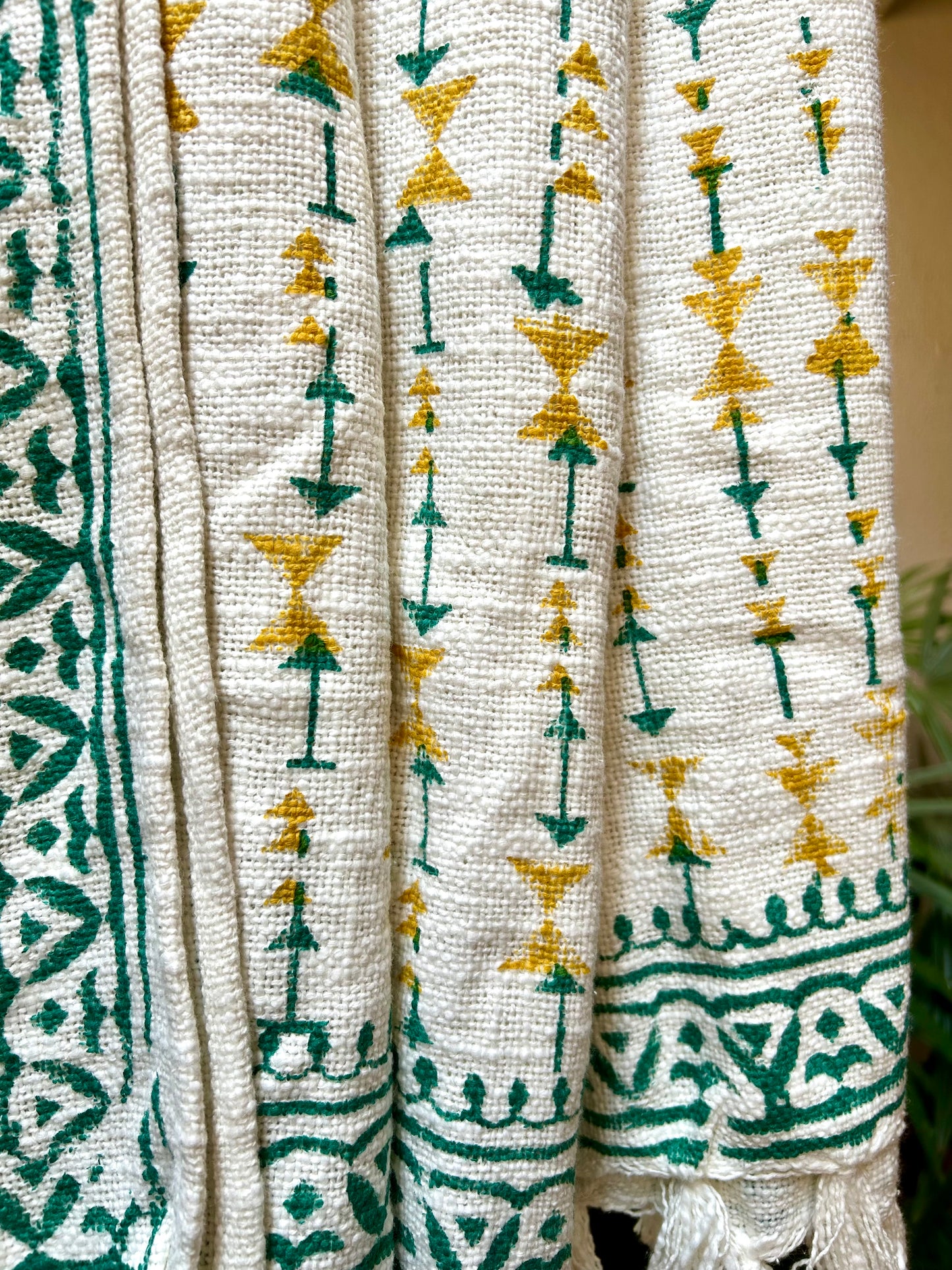 Tara Block Print Throw Blanket