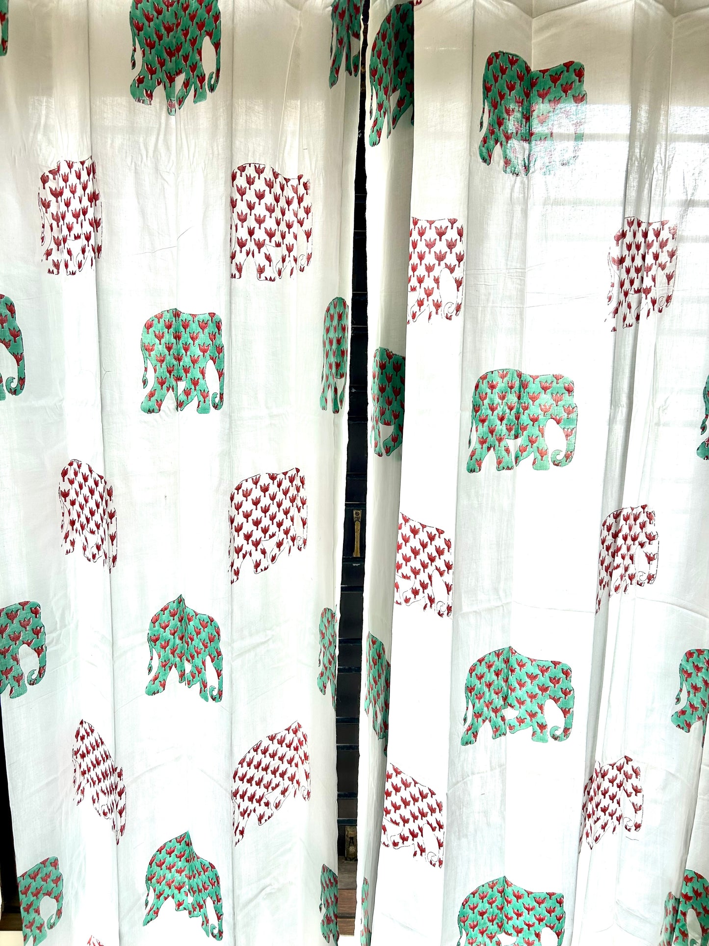 Gajam Block Printed Sheer Curtains