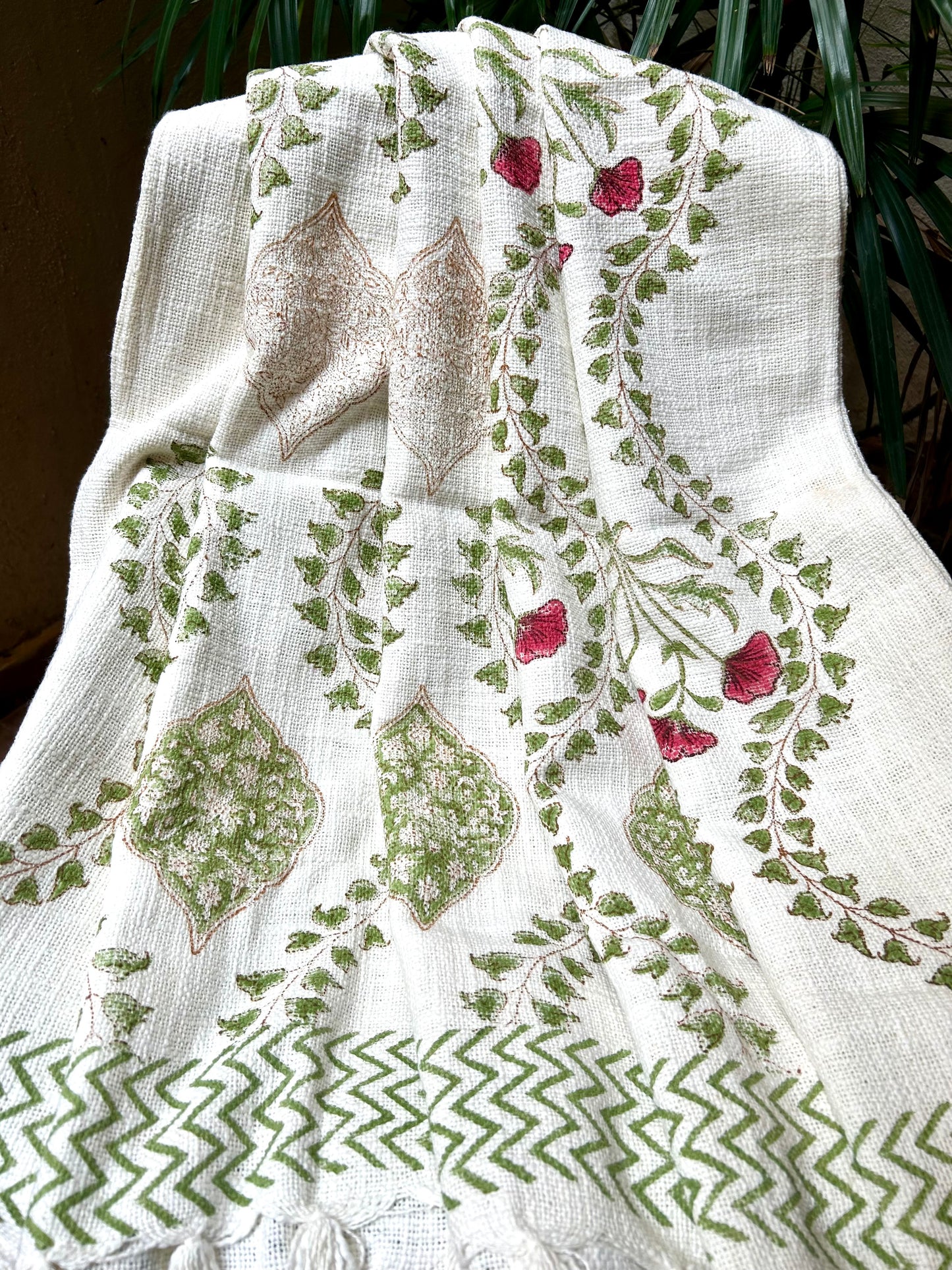 Arya Block Print Throw Blanket