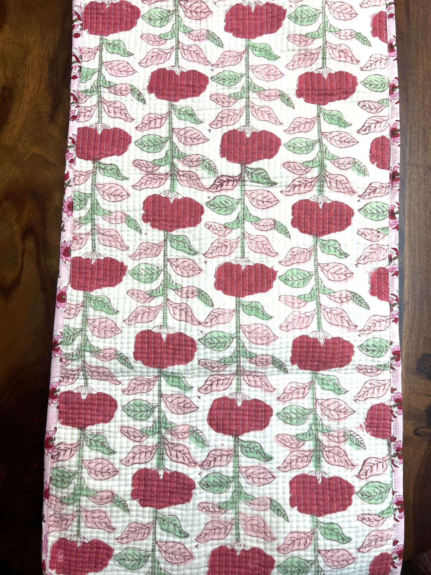 Gul Block Print Table Runner