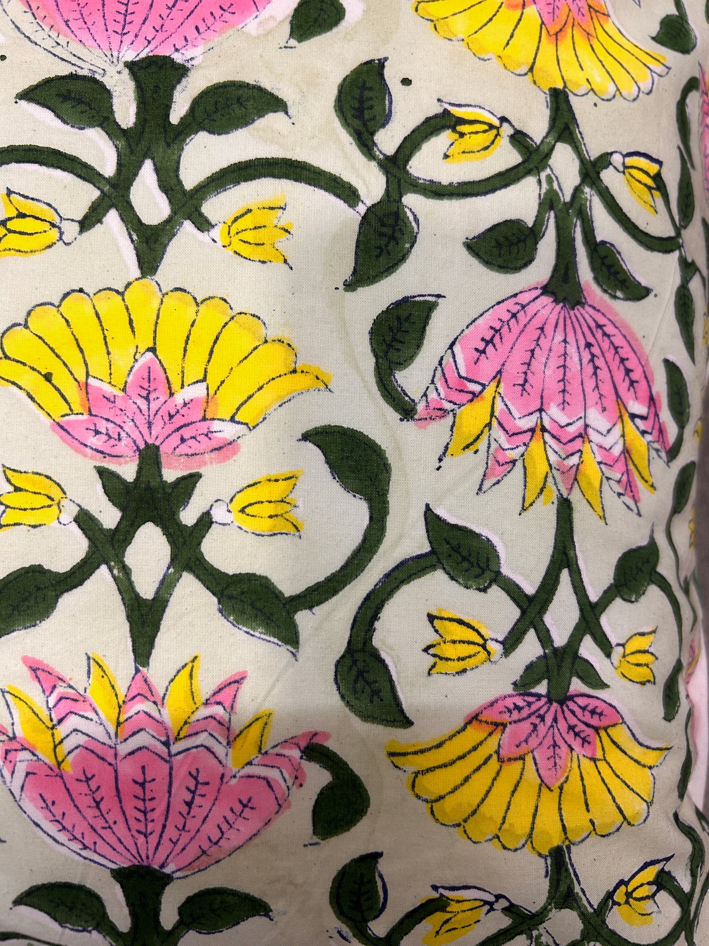 Muted Green Floral Cushion Cover