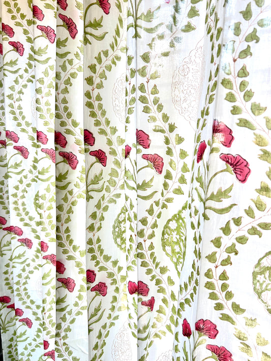 Abhaya Block Printed Sheer Curtains