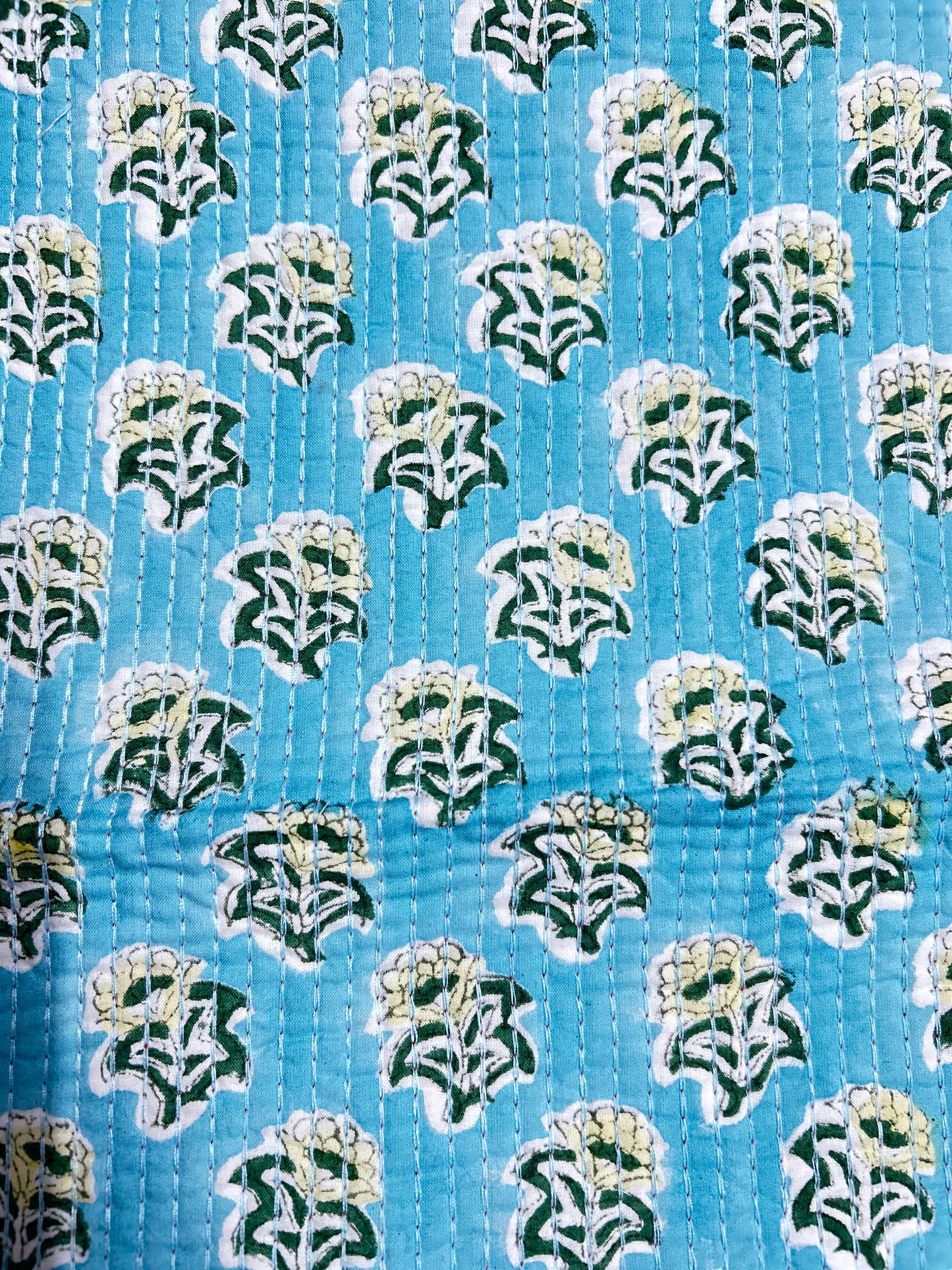 Red Paisley Block Print Table Runner