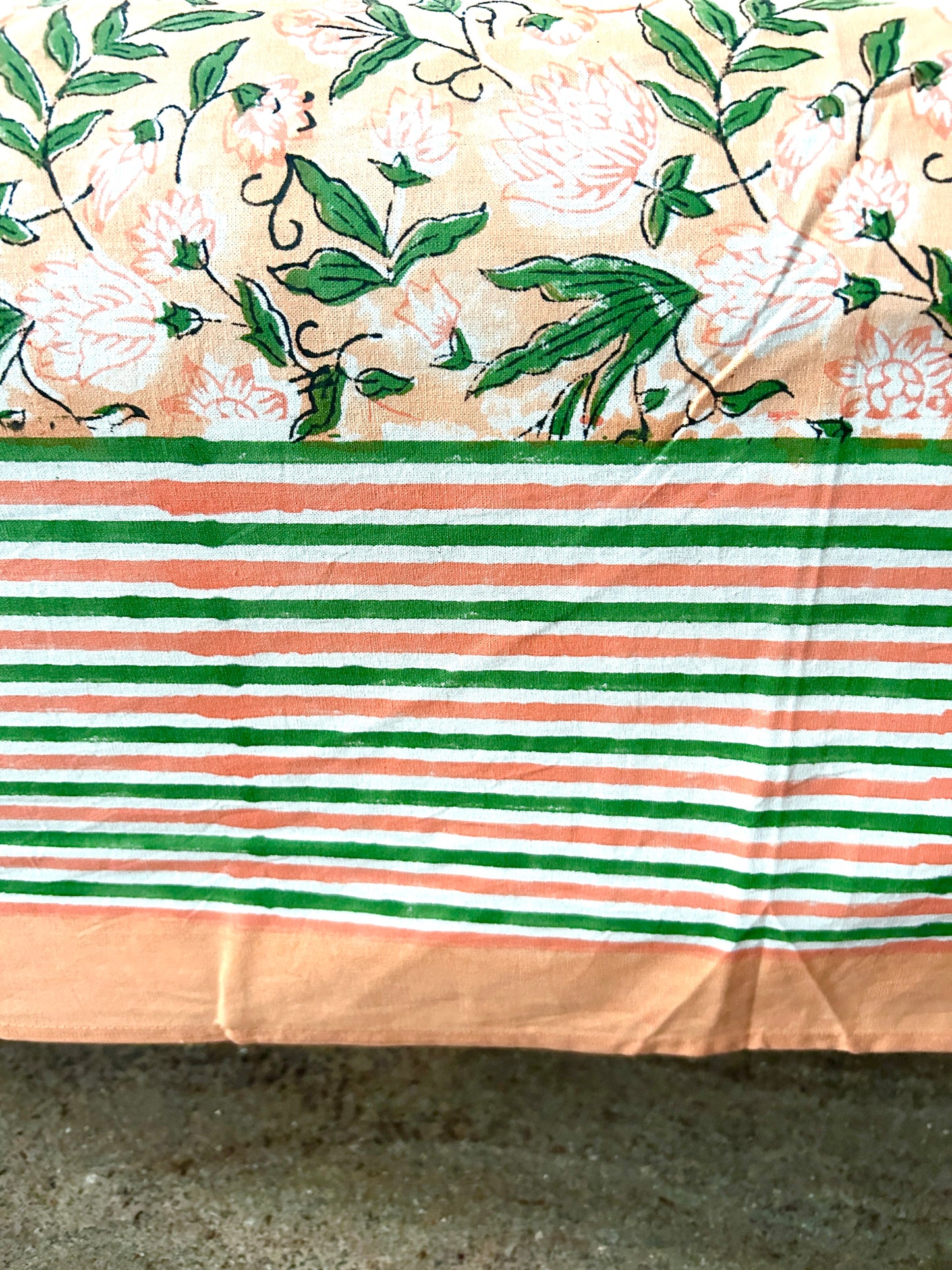 Lila Block Print Diwan Bed Cover