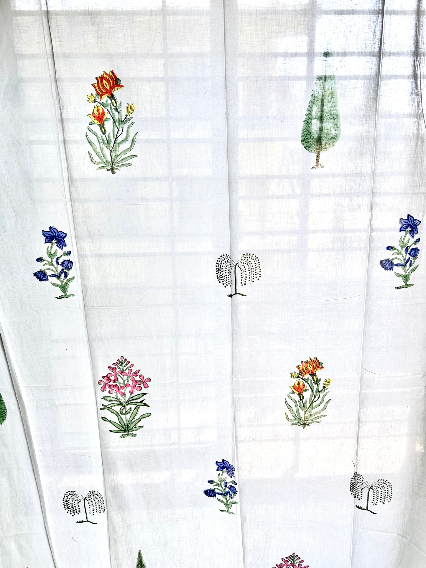Multicolour Printed Sheer Curtains