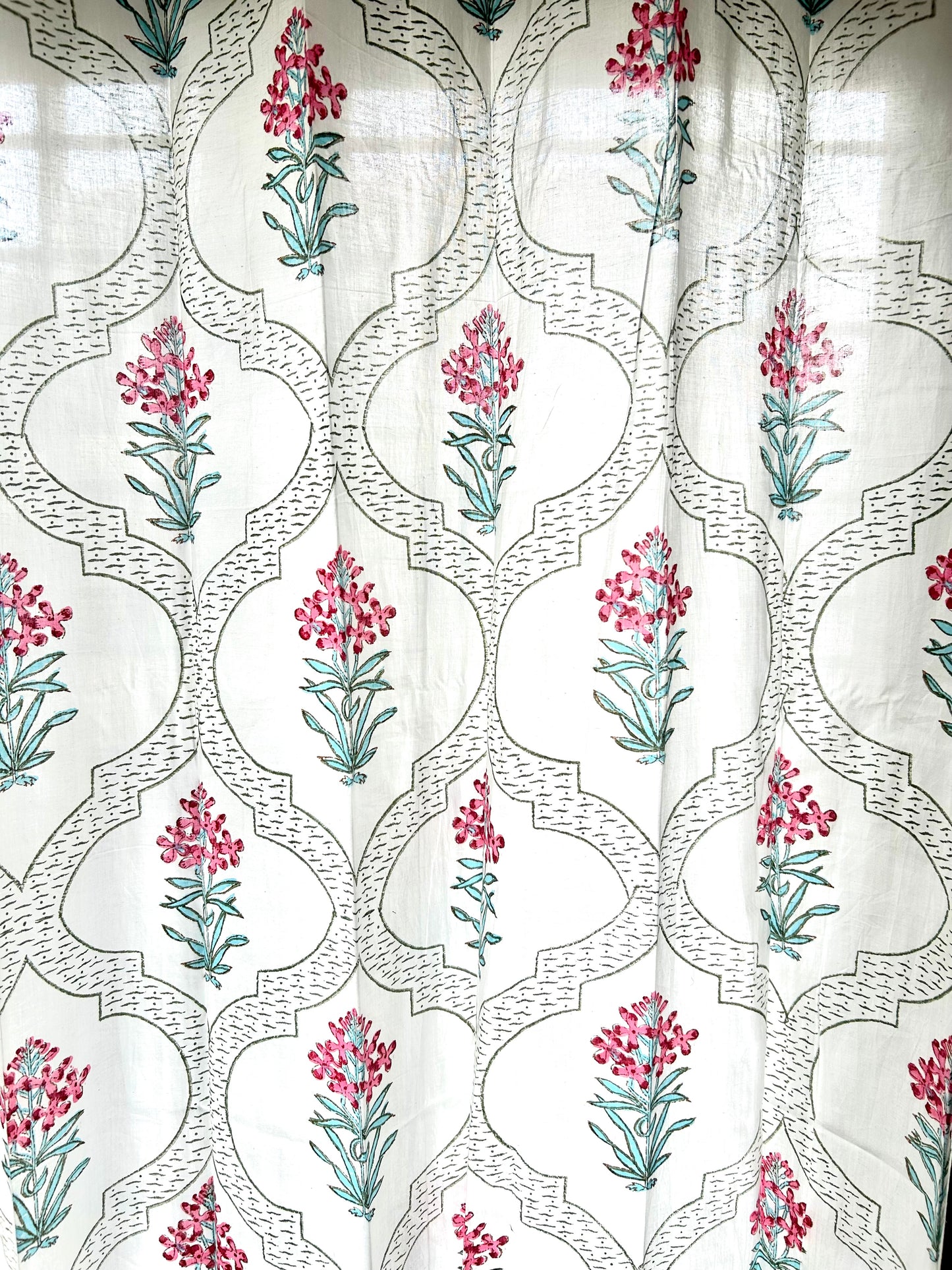 Guldasta Block Printed Sheer Curtains