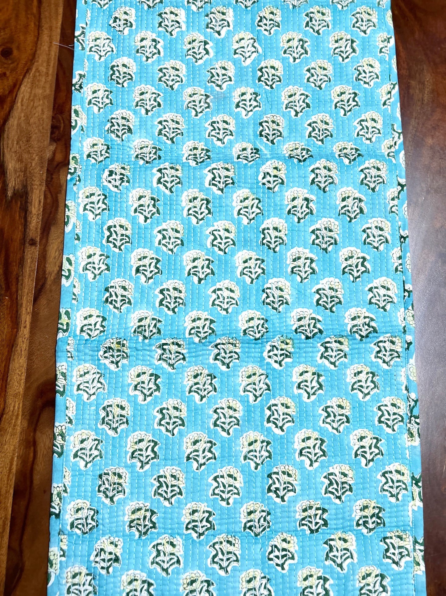 Red Paisley Block Print Table Runner