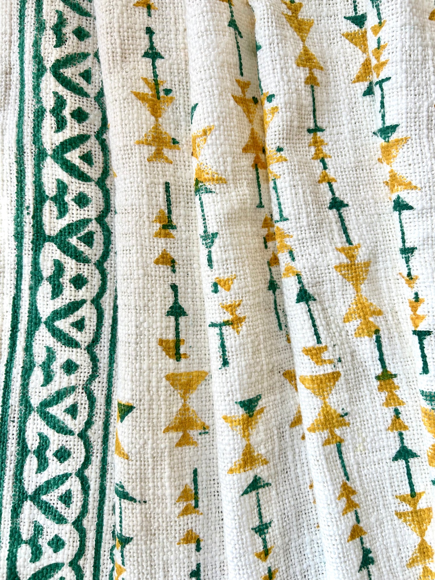 Tara Block Print Throw Blanket