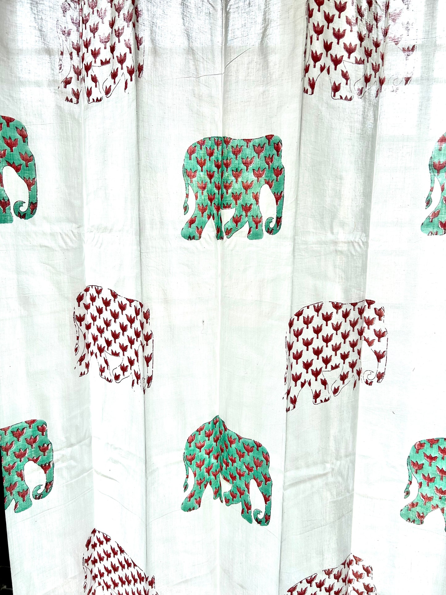 Gajam Block Printed Sheer Curtains