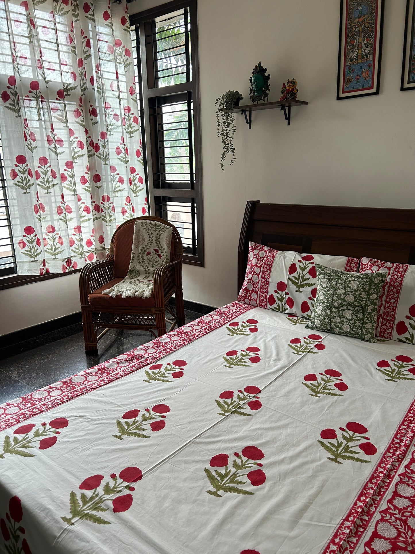 Japakusuma Block Printed Sheer Curtains