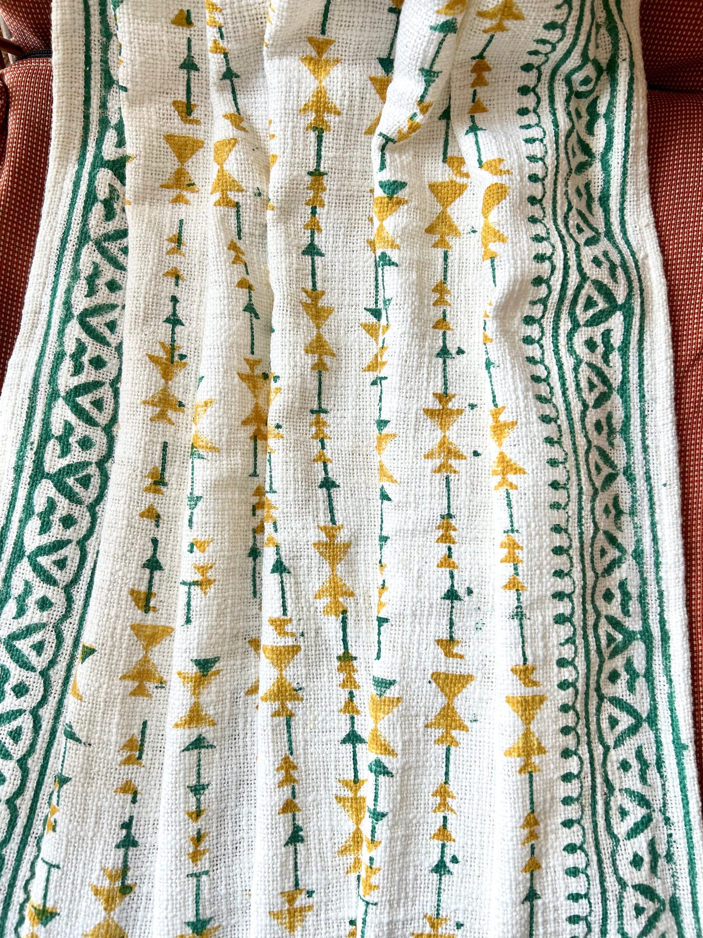 Tara Block Print Throw Blanket