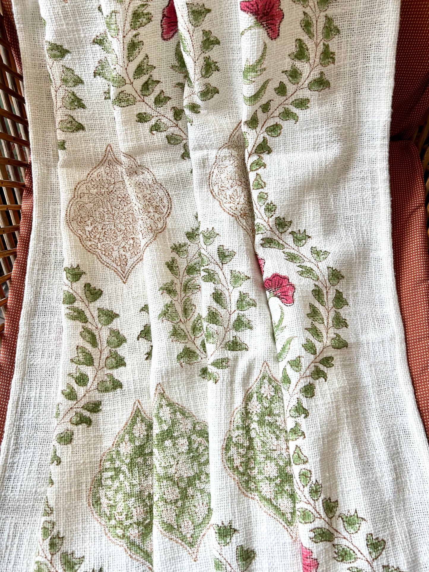 Arya Block Print Throw Blanket