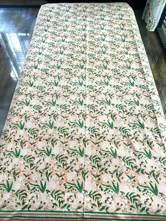 Lila Block Print Diwan Bed Cover
