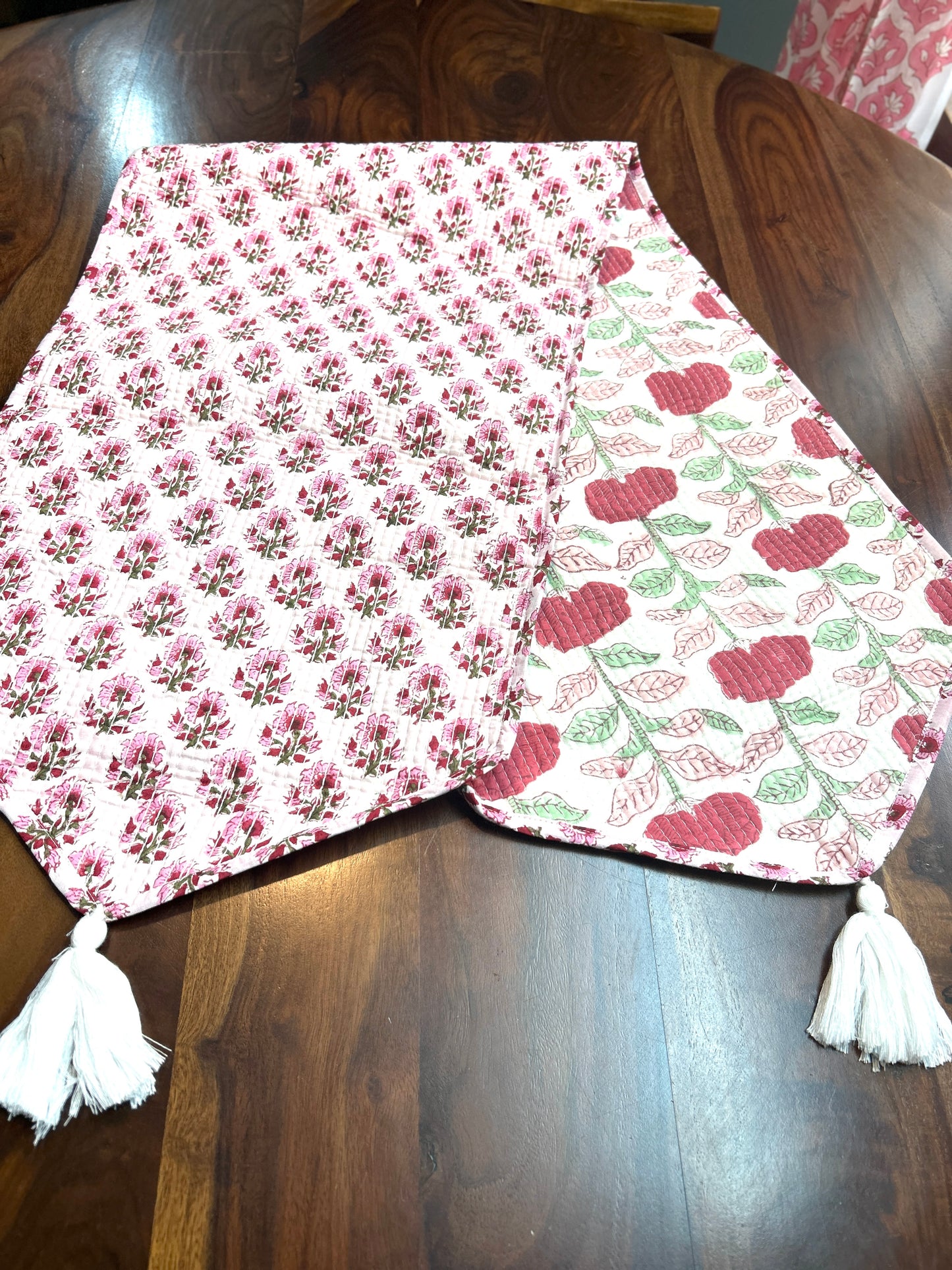 Gul Block Print Table Runner