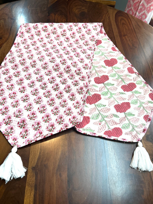 Gul Block Print Table Runner