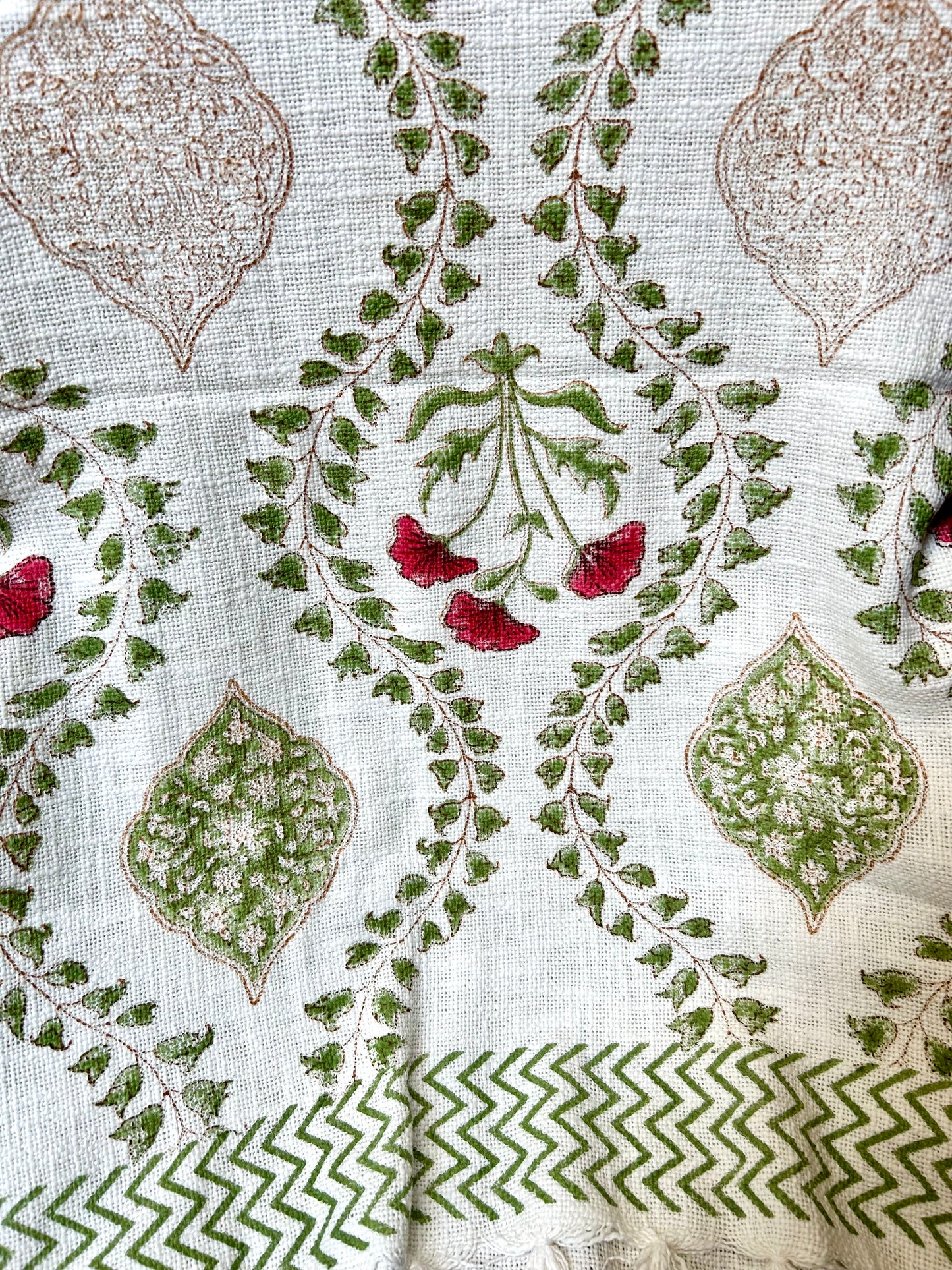 Arya Block Print Throw Blanket