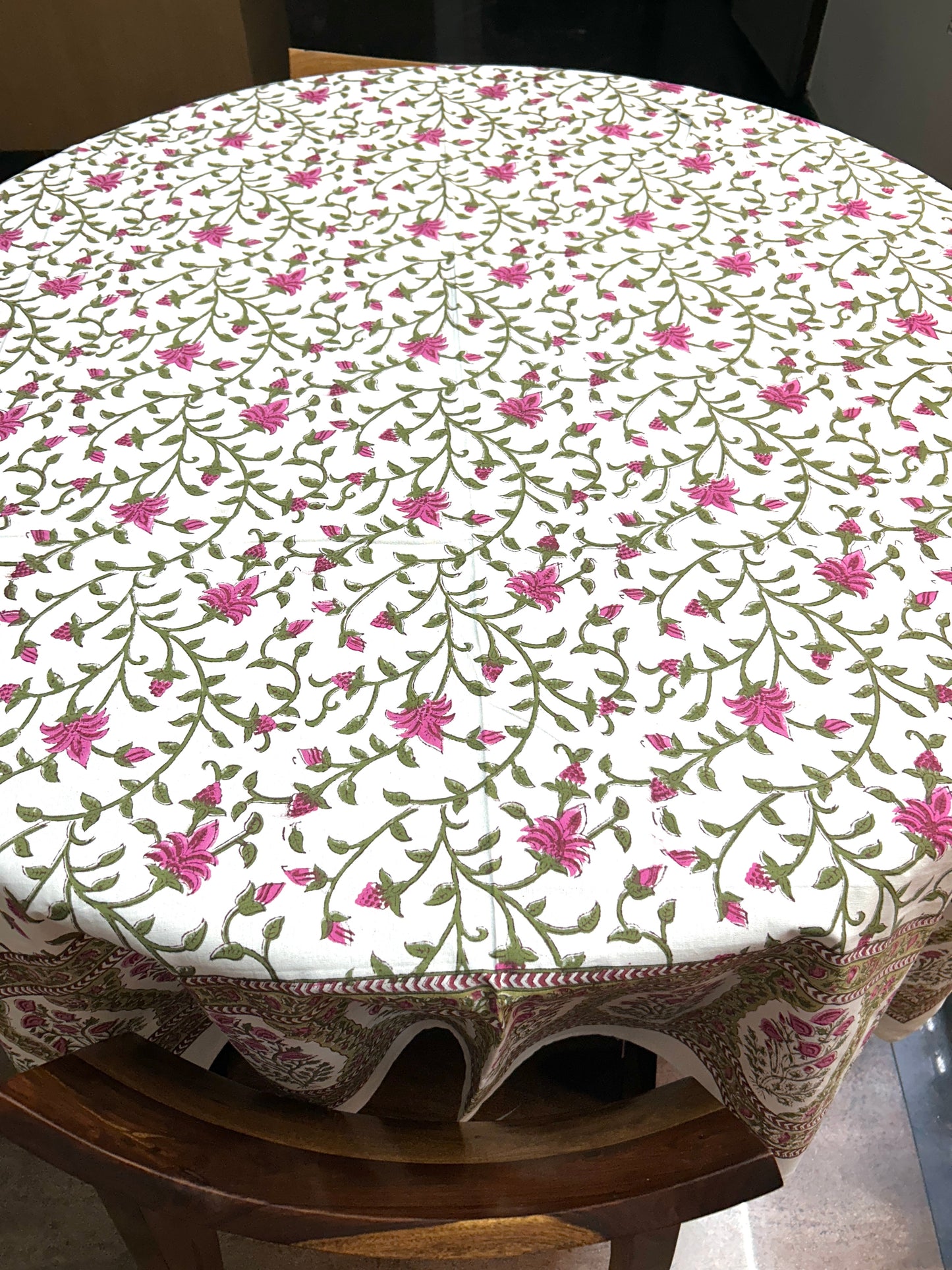 Vani Block Print Table Cover - 4 Seater