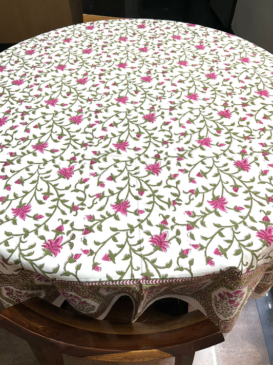 Vani Block Print Table Cover - 4 Seater