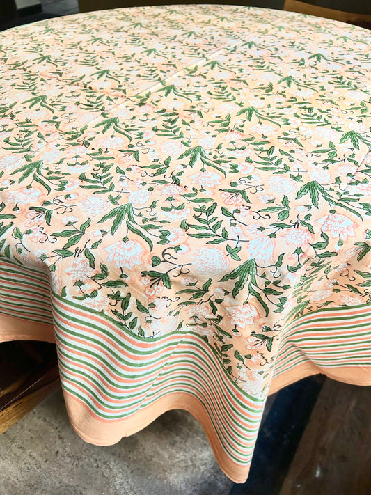 Lila Block Print Table Cover/Cloth