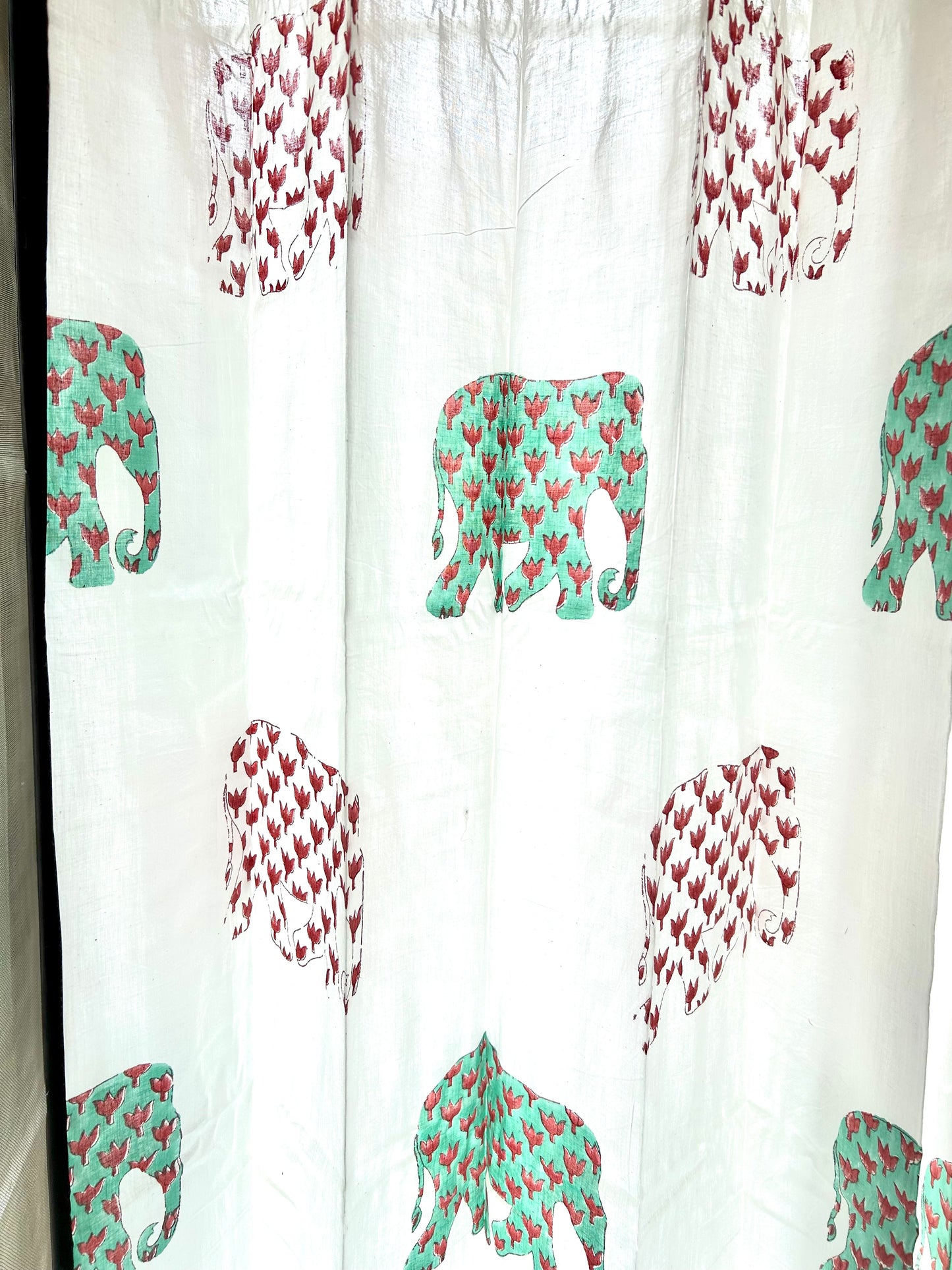 Gajam Block Printed Sheer Curtains