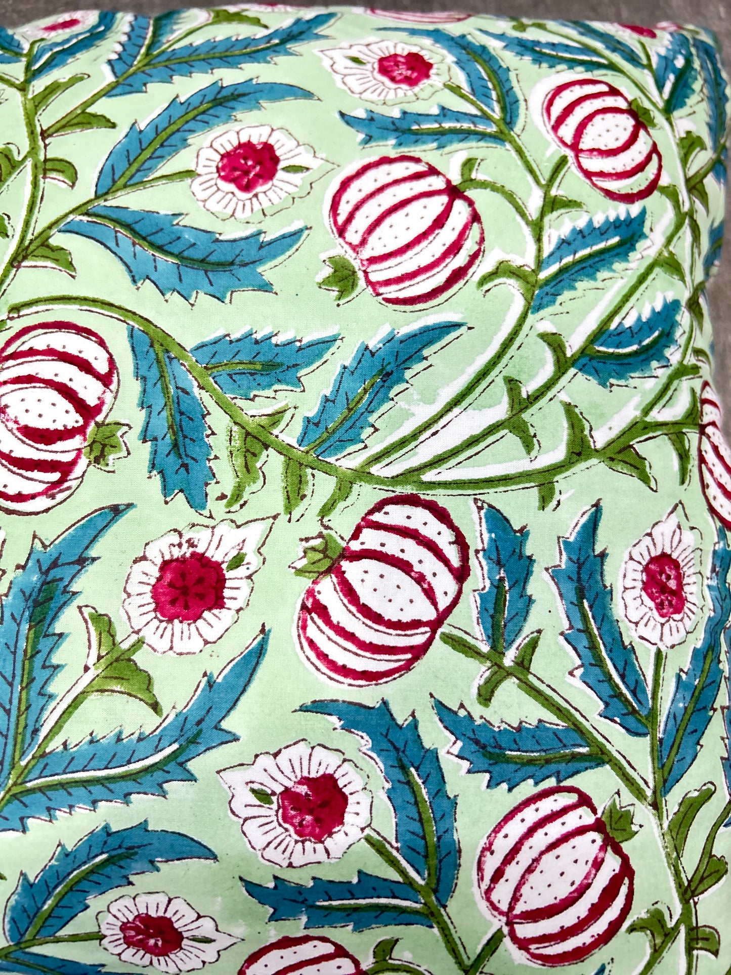 Green Pomegranate Cushion Cover
