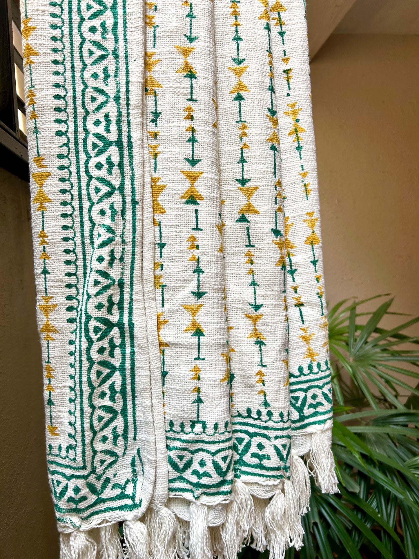 Tara Block Print Throw Blanket