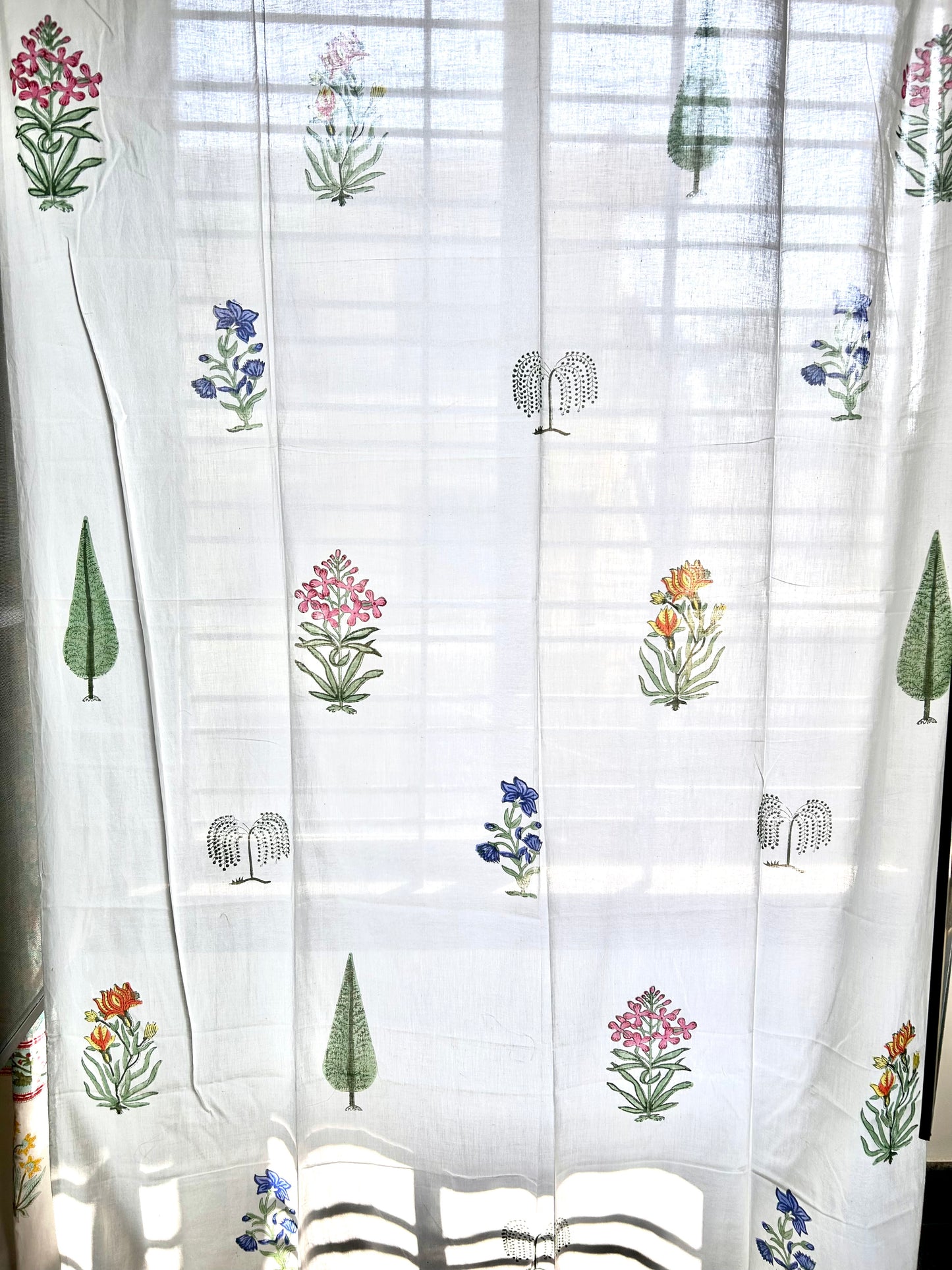 Multicolour Printed Sheer Curtains