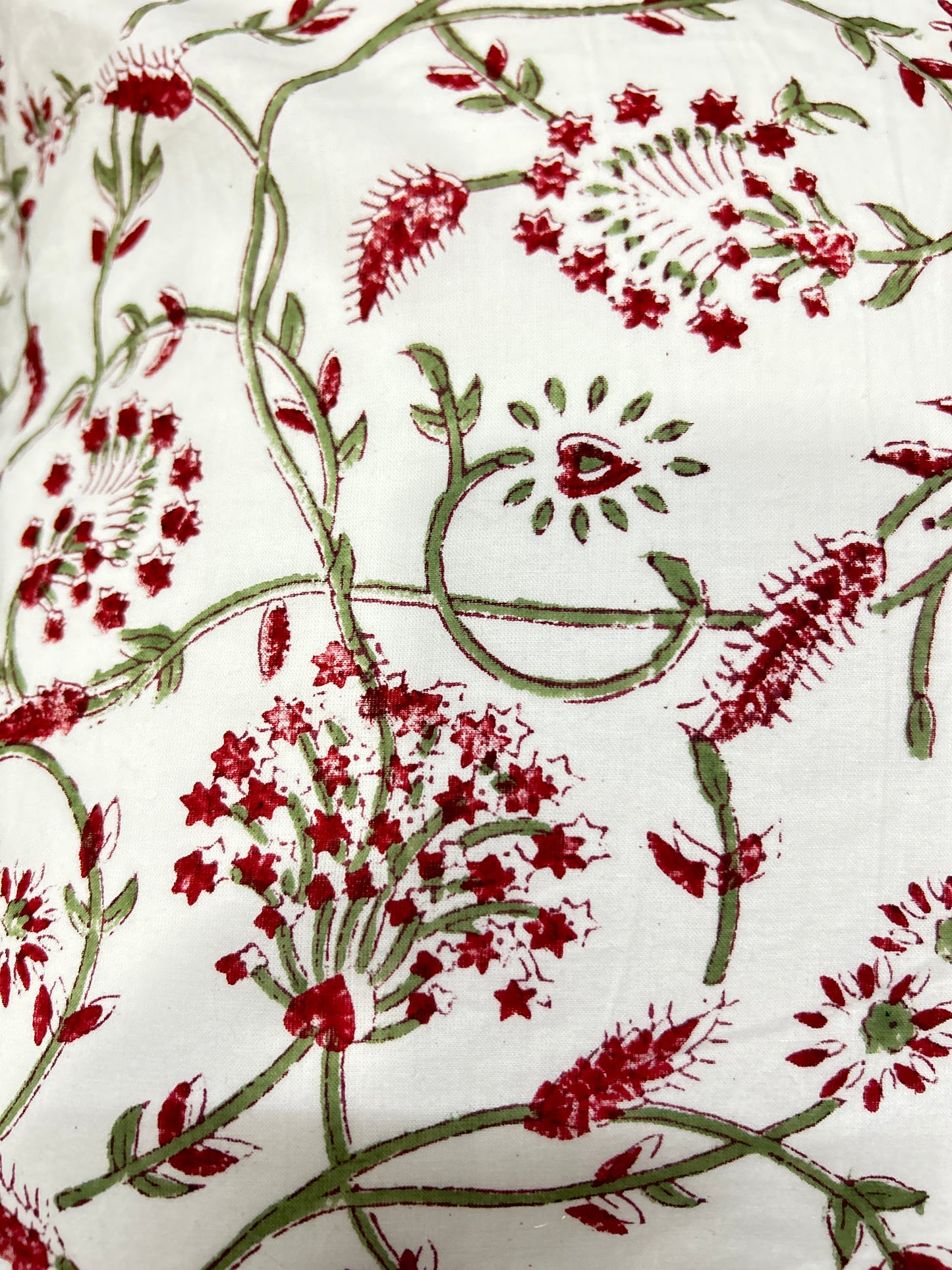 Red Tiny Floral Cushion Cover