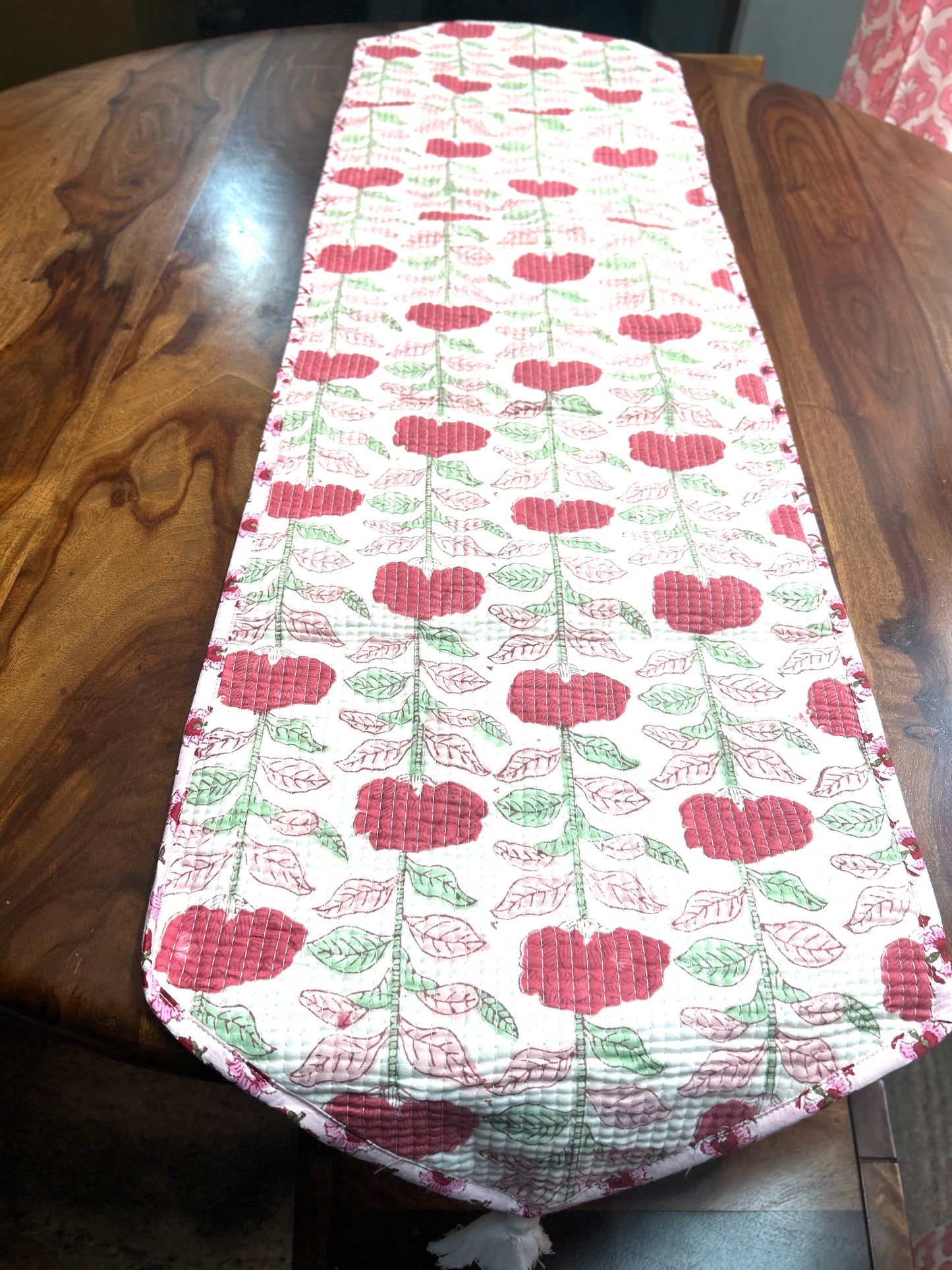 Gul Block Print Table Runner